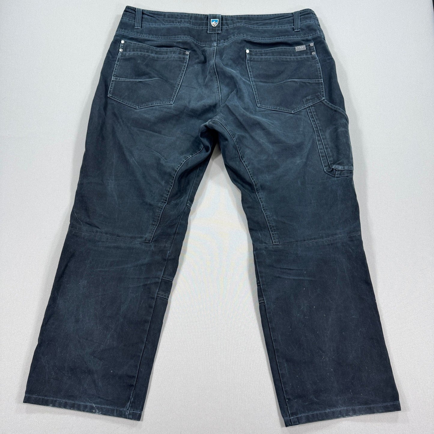 Kuhl Gunslinger Vintage Patina Dyed Jeans Mens 40x32 Indigo Stretch Baggy