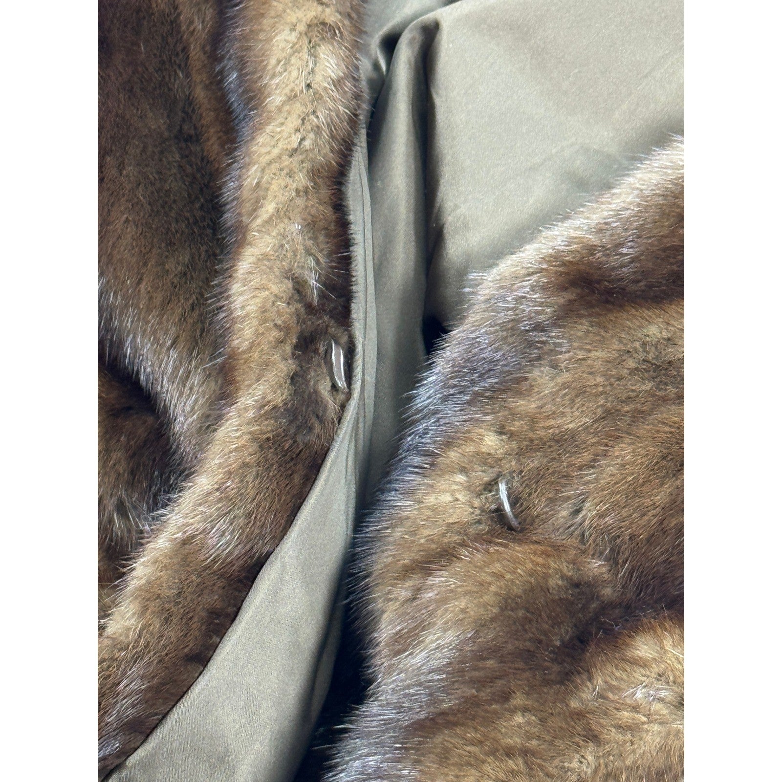 Vintage Hudsons Bay Company Mink Fur Coat Full Length Womens Brown