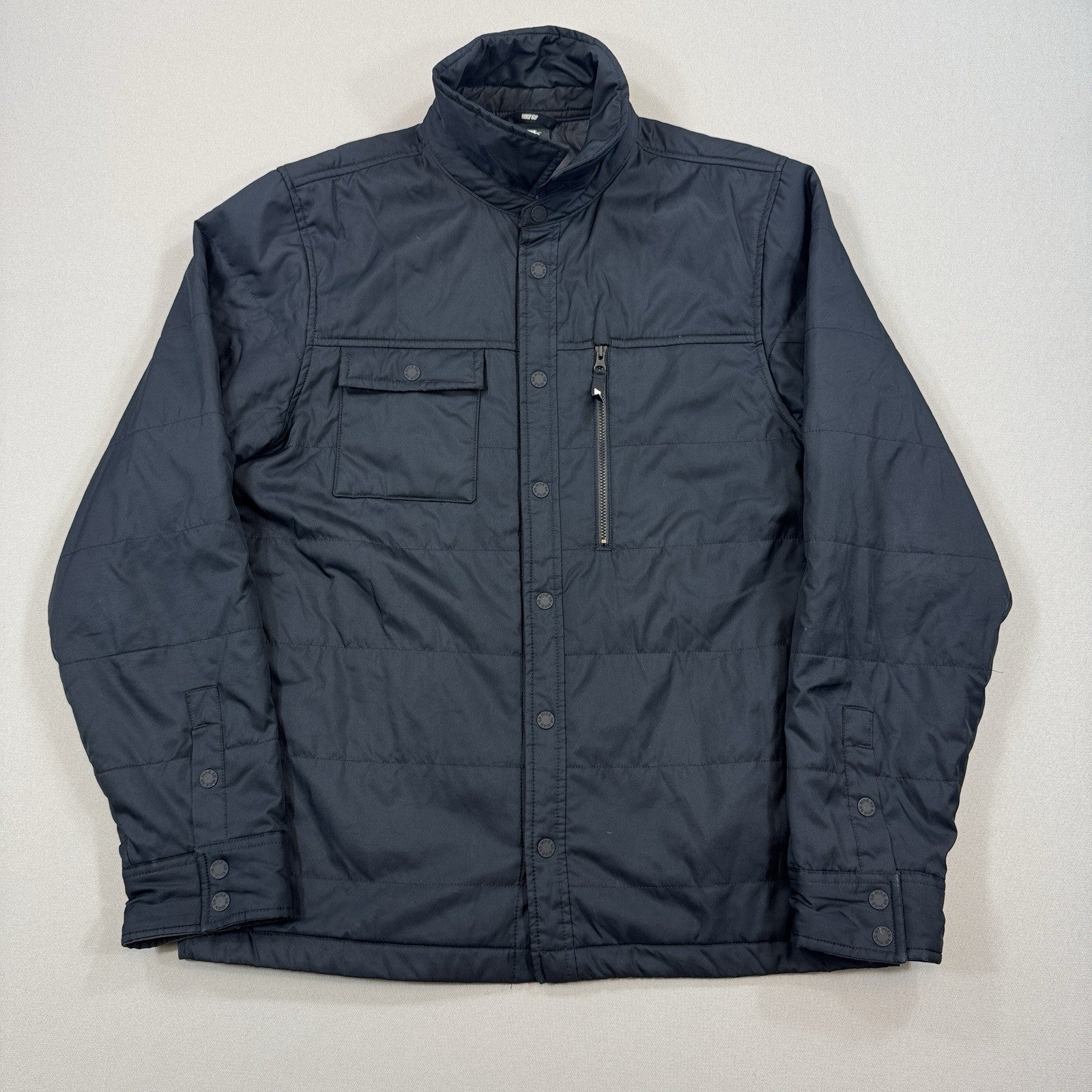 Nike SB Jacket Mens Medium Black Coat Holgate Winterized Snap Button 938428-010