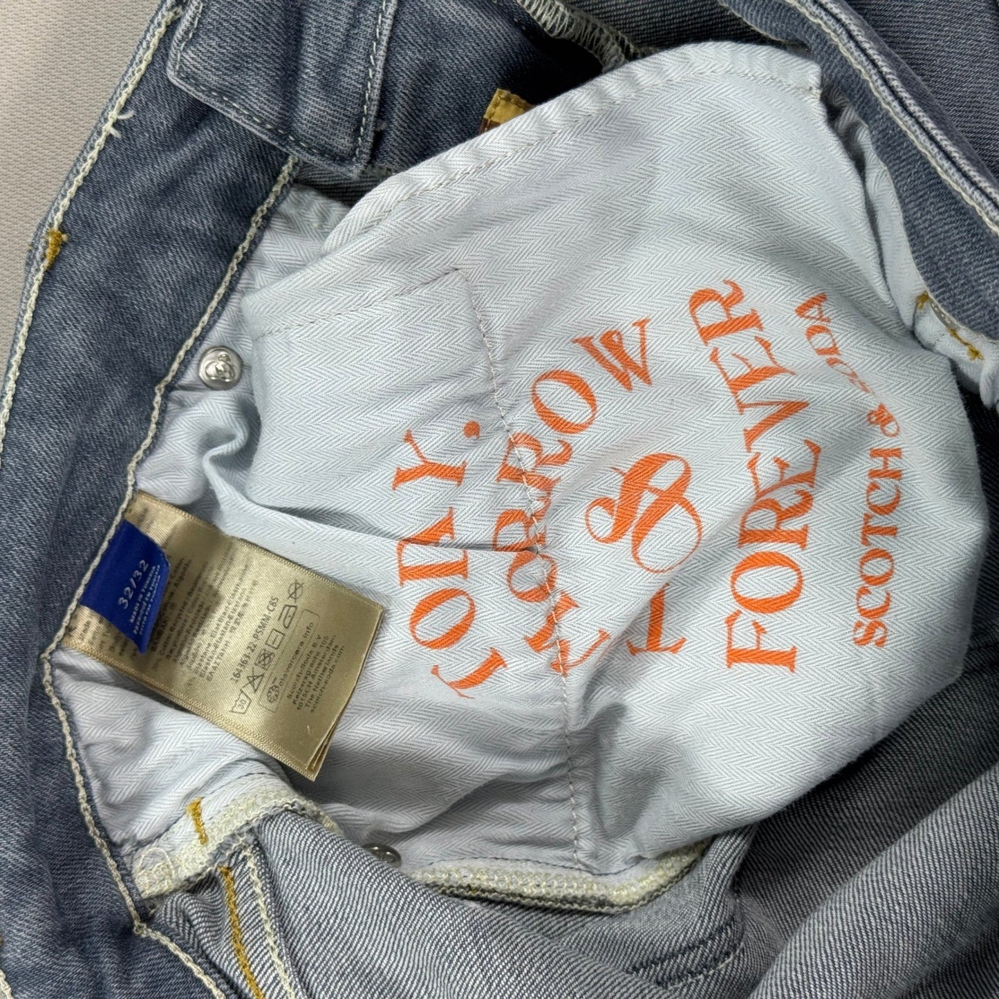 3x Scotch & Soda Jeans Skinny Fit Stretch Denim mens 32x32 Gray Blue Beige