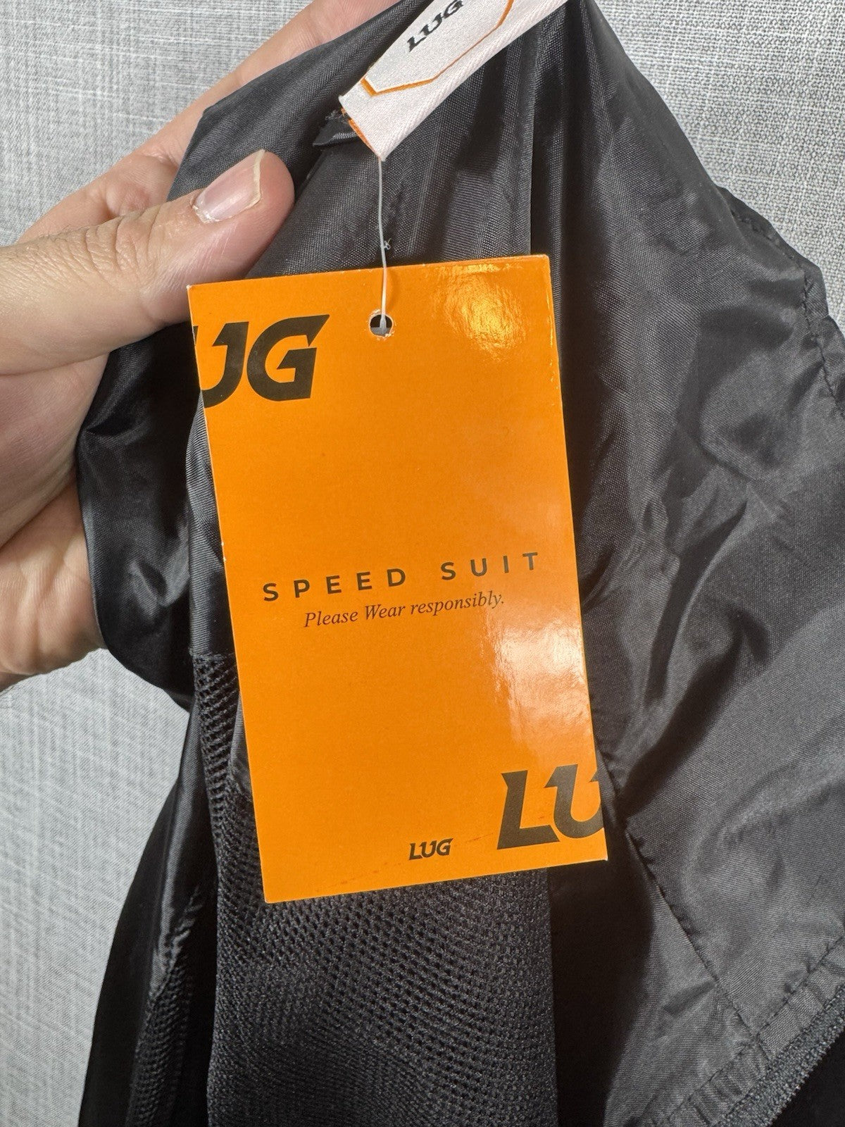 Lug Full Zip Size XL Black Windbreaker Jacket New
