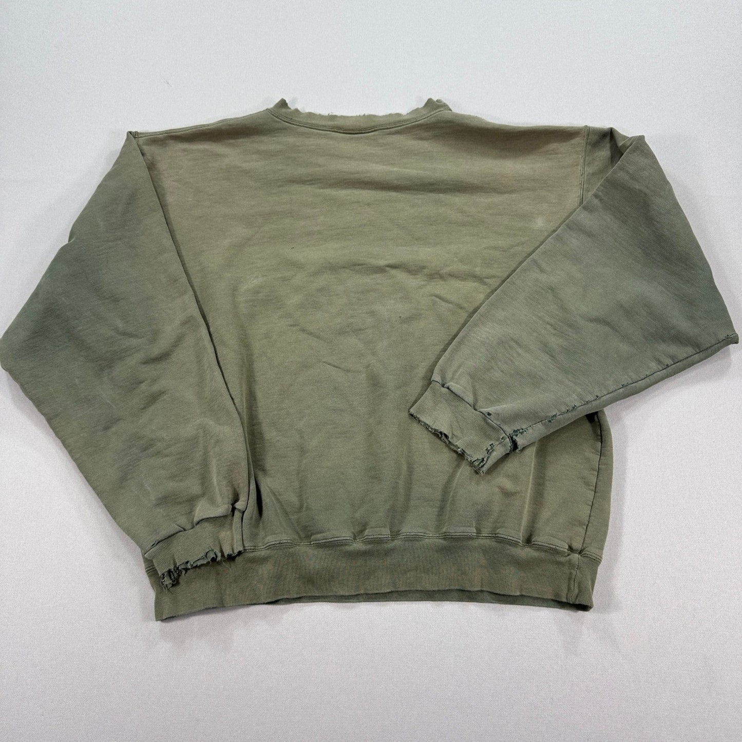 Vintage Timberland Sweatshirt mens XL Olive Green Crewneck Pullover Thrashed
