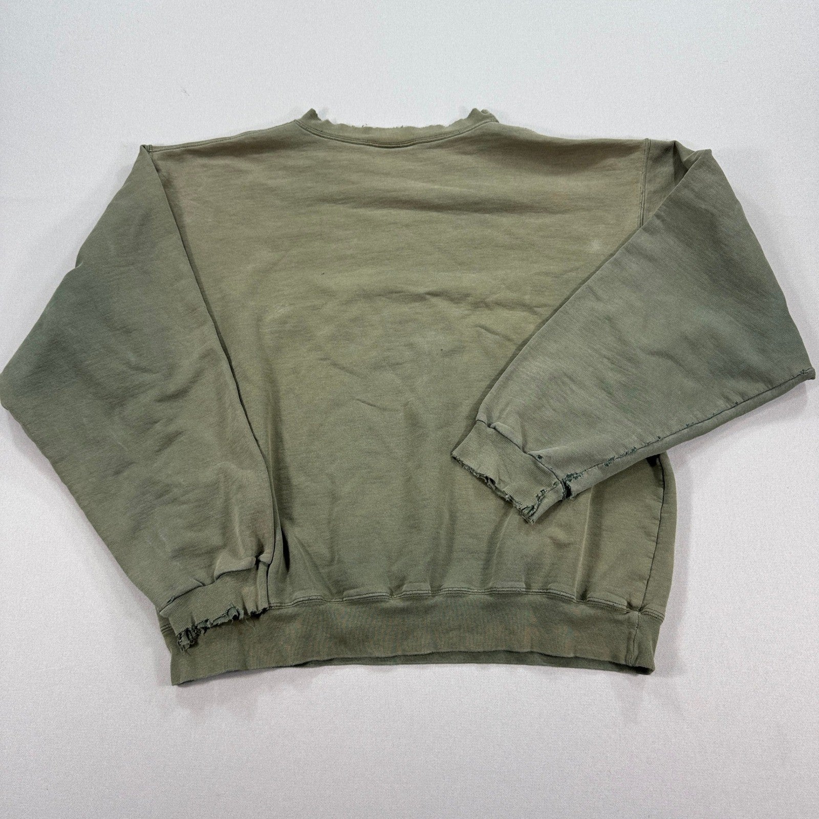 Vintage Timberland Sweatshirt mens XL Olive Green Crewneck Pullover Thrashed