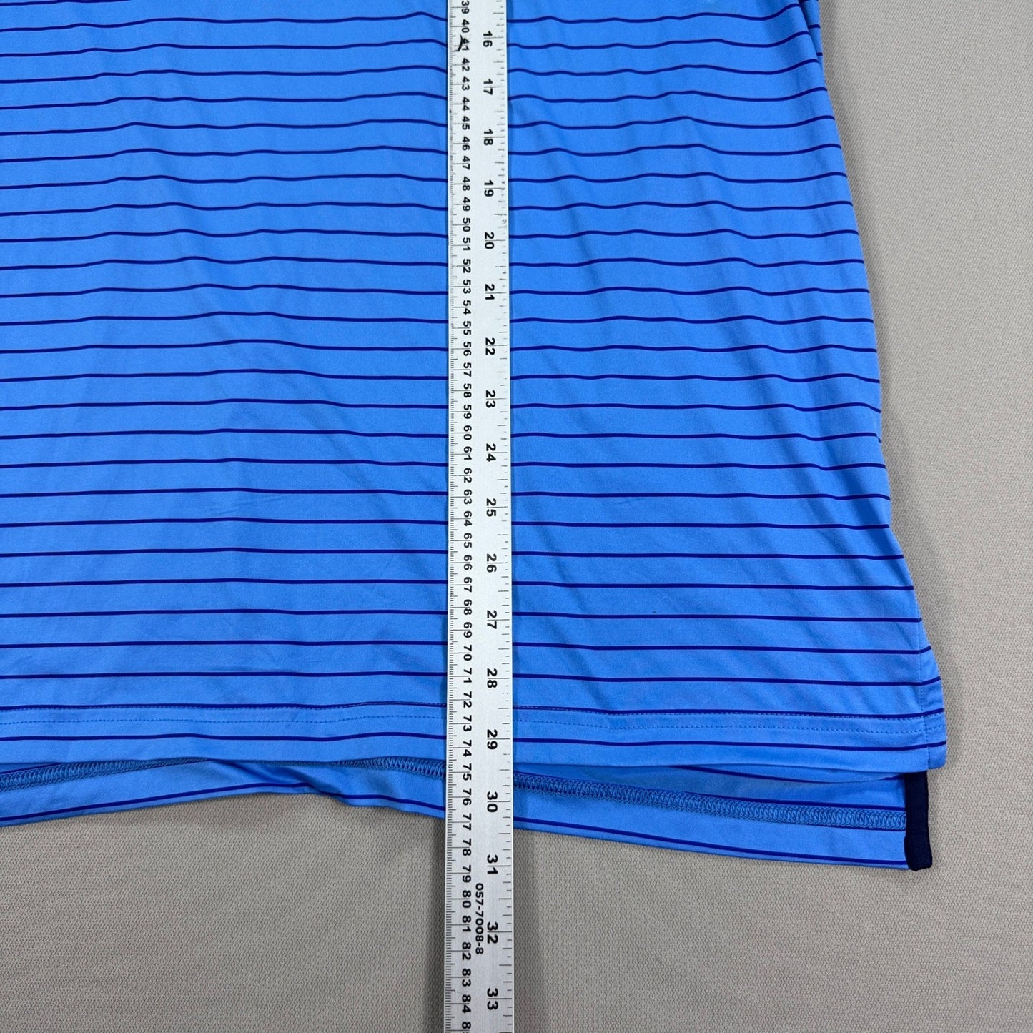 RLX Ralph Lauren Golf Polo Shirt mens XL Blue Striped Performance Stretch Sport