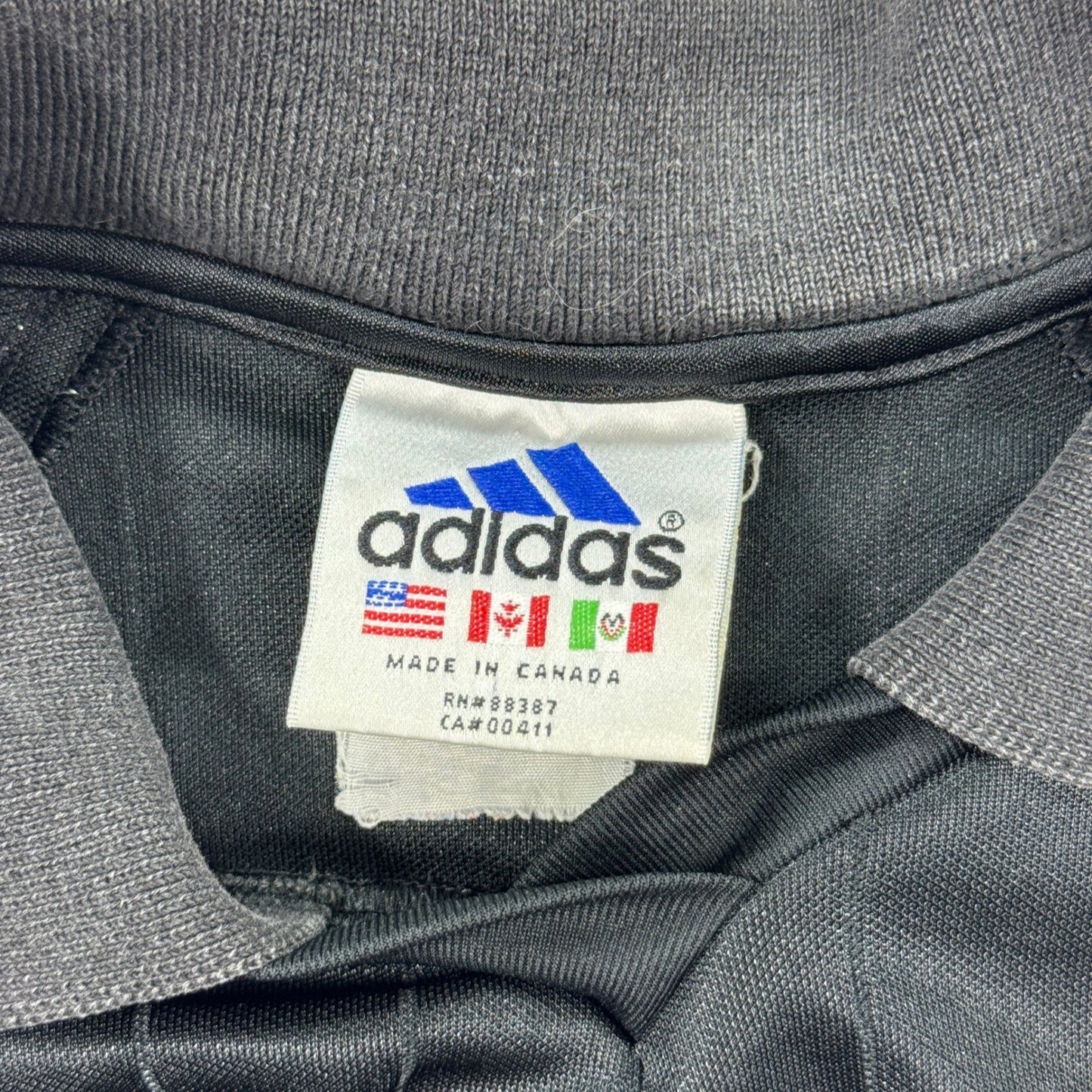 Vintage Adidas Golf Polo Shirt Men's Small Black Pinstripe Short Sleeve Trefoil