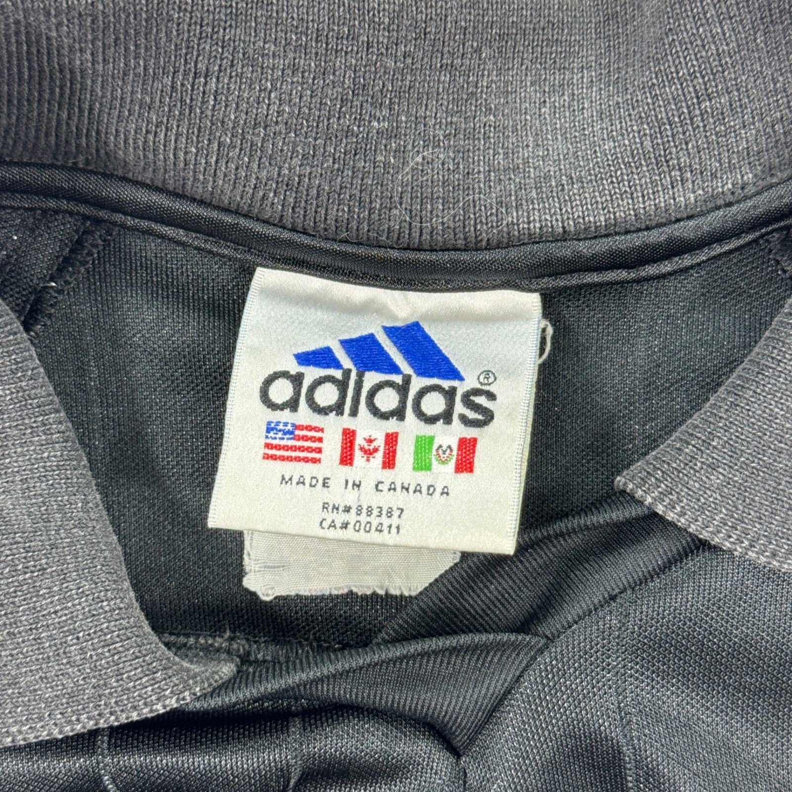 Vintage Adidas Golf Polo Shirt Men's Small Black Pinstripe Short Sleeve Trefoil