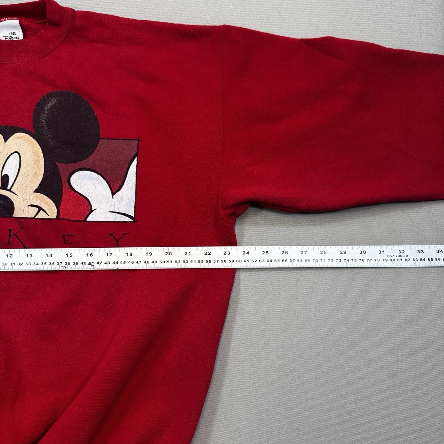 Disney Store Mickey Mouse Sweatshirt mens XL Red Pullover Crew Neck Made In USA