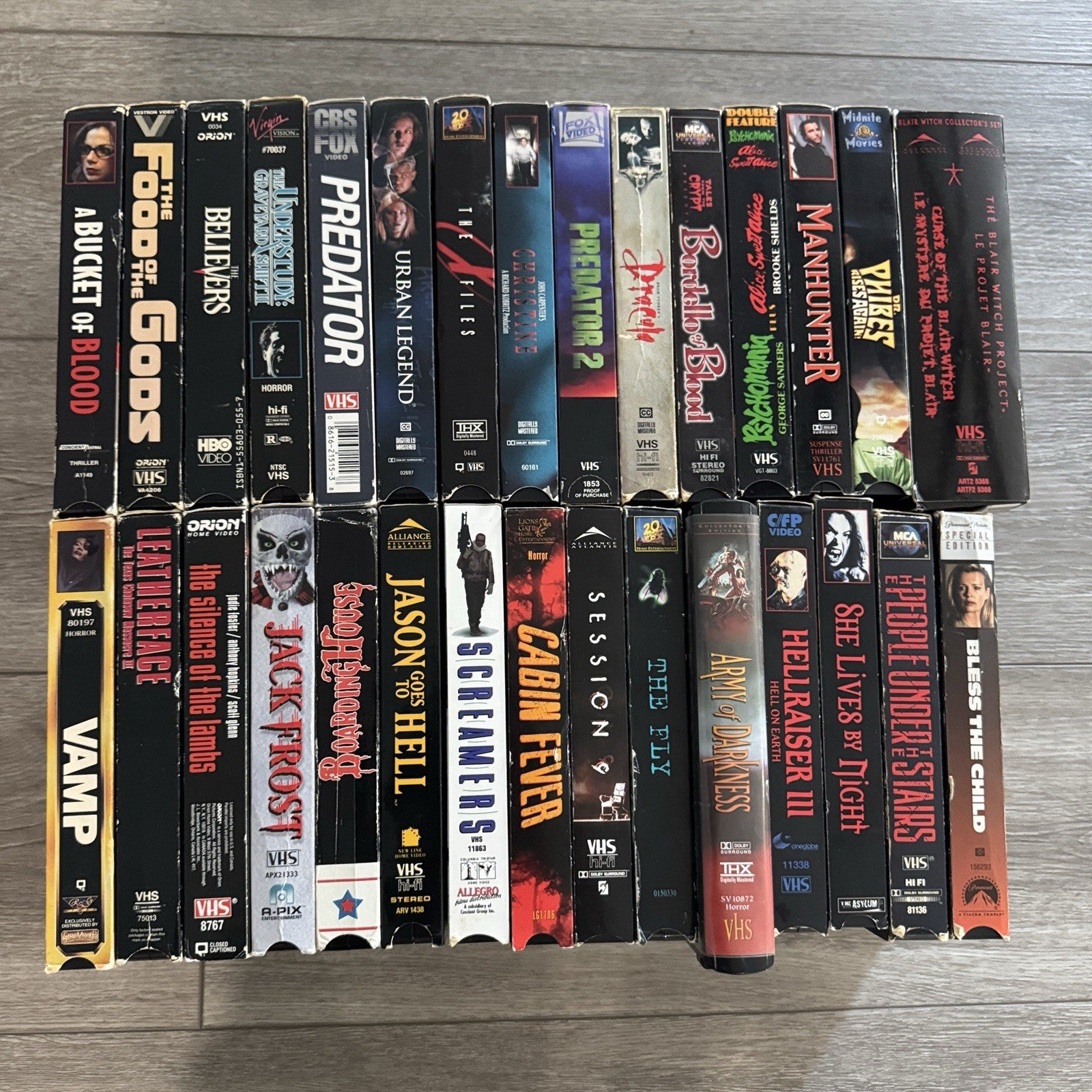 Horror VHS classics Lot Of 30 With Many Grails - Boarding House Jason And More