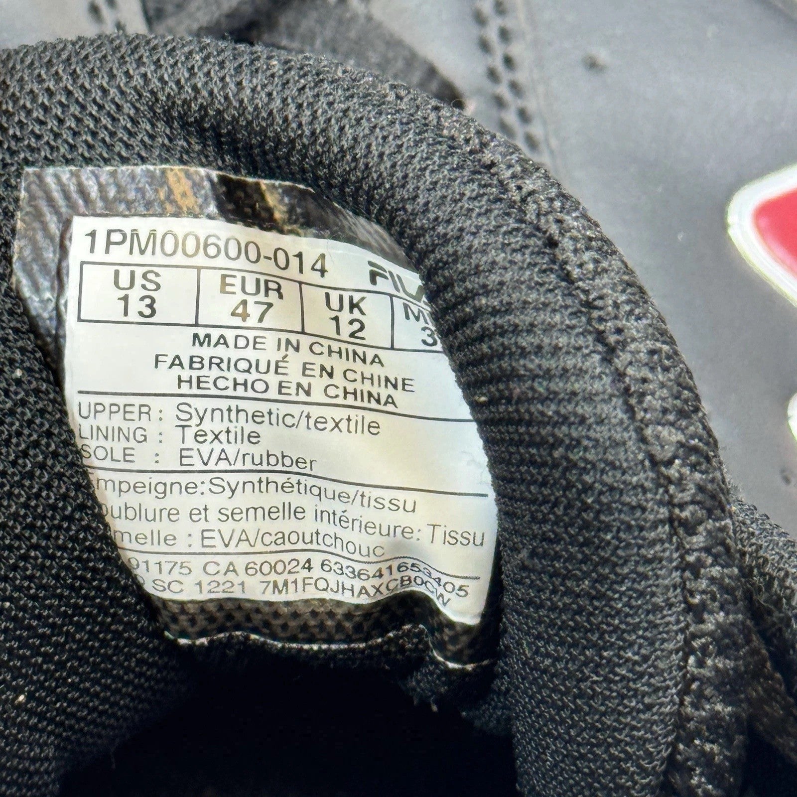 Fila Original Fitness mens Sz 13 White Red Black Sneakers Athletic Shoes Retro