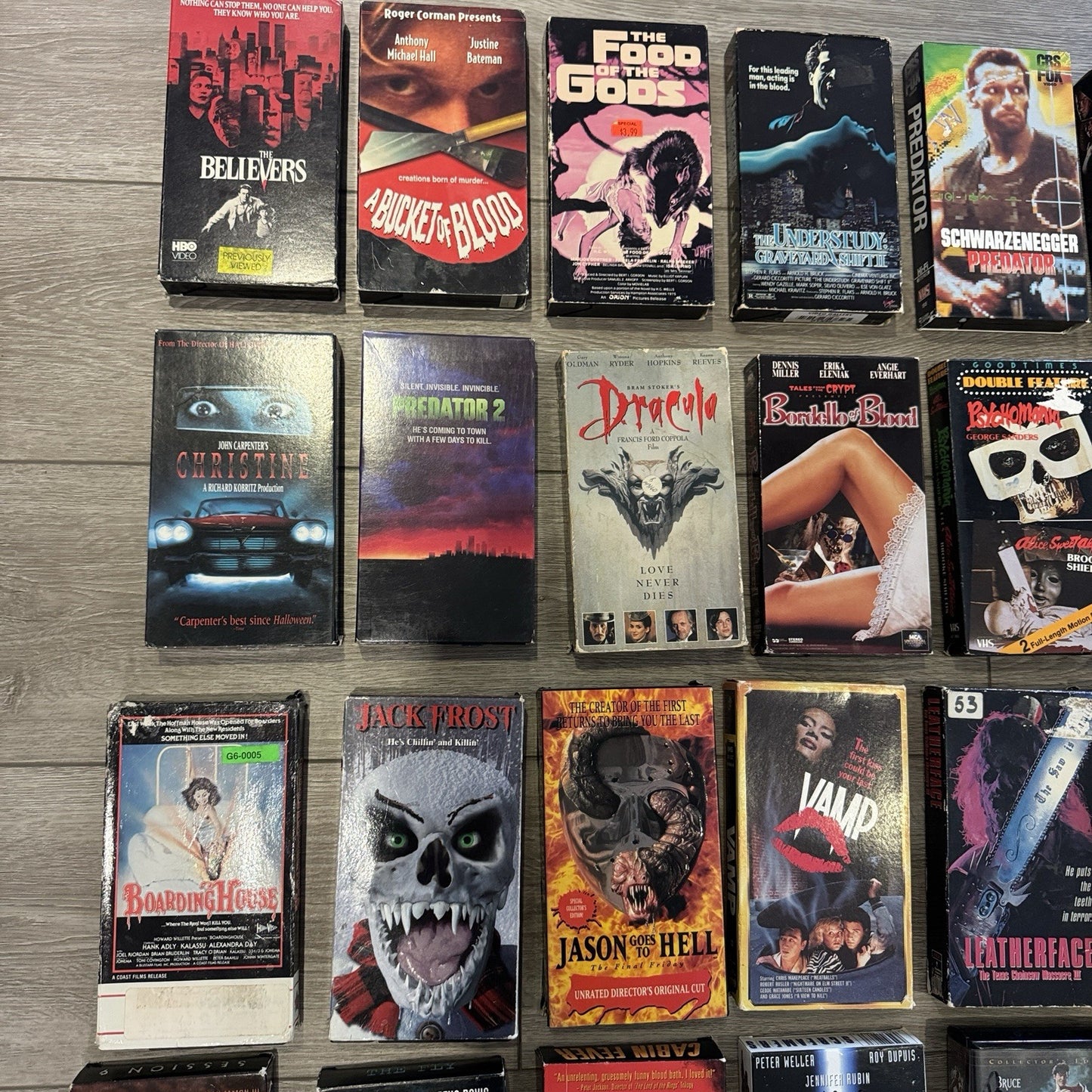Horror VHS classics Lot Of 30 With Many Grails - Boarding House Jason And More