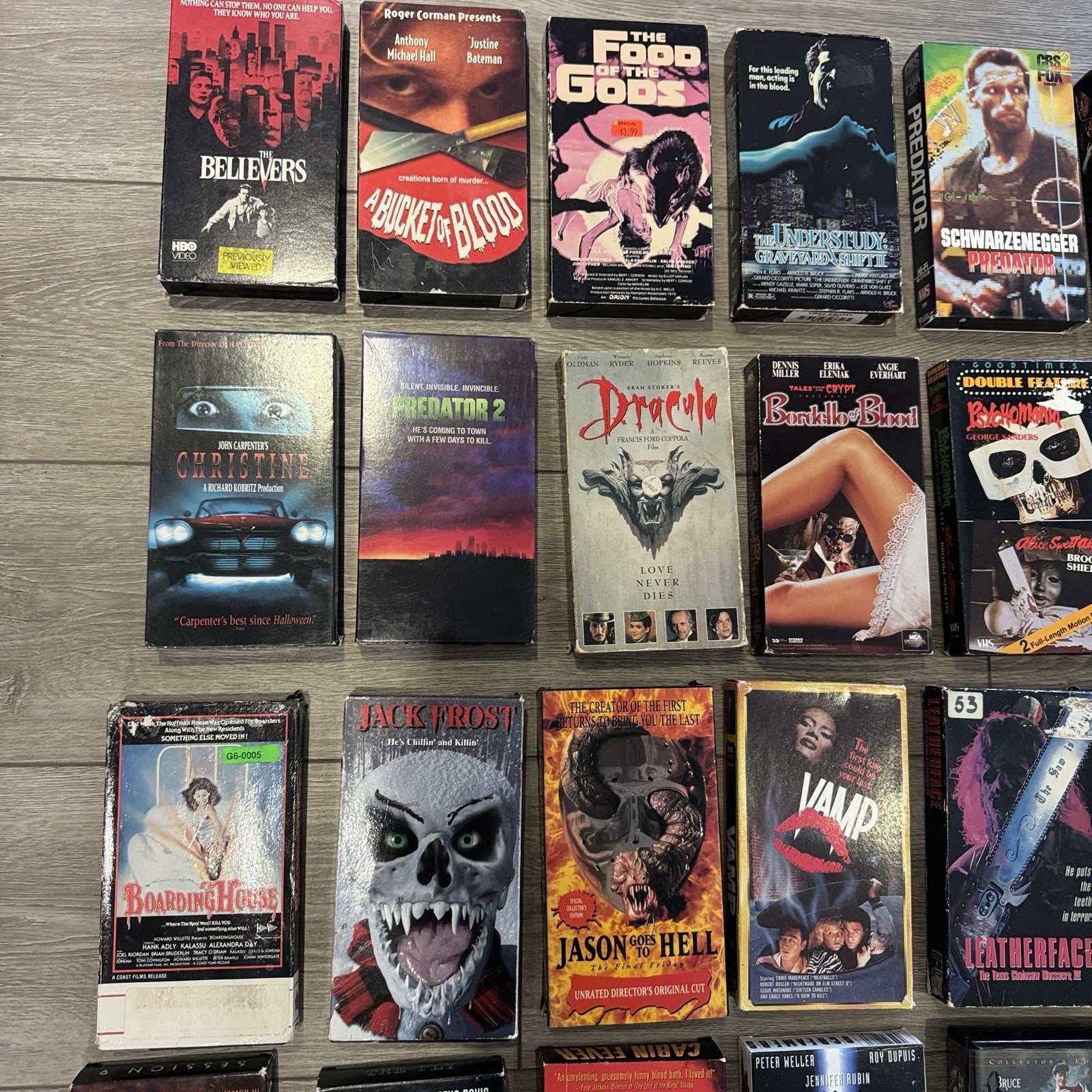 Horror VHS classics Lot Of 30 With Many Grails - Boarding House Jason And More