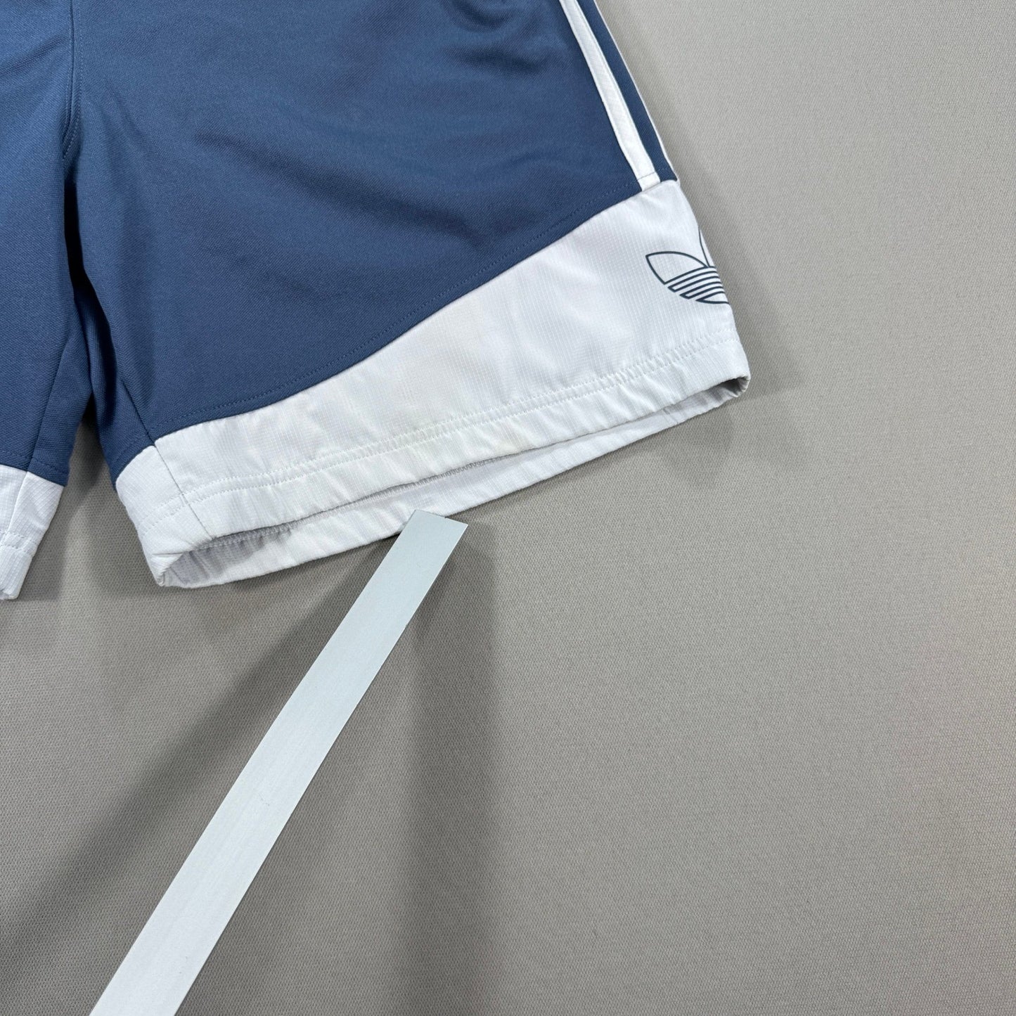 Adidas Bandrix Shorts mens Medium Blue White 3-Stripe Drawstring