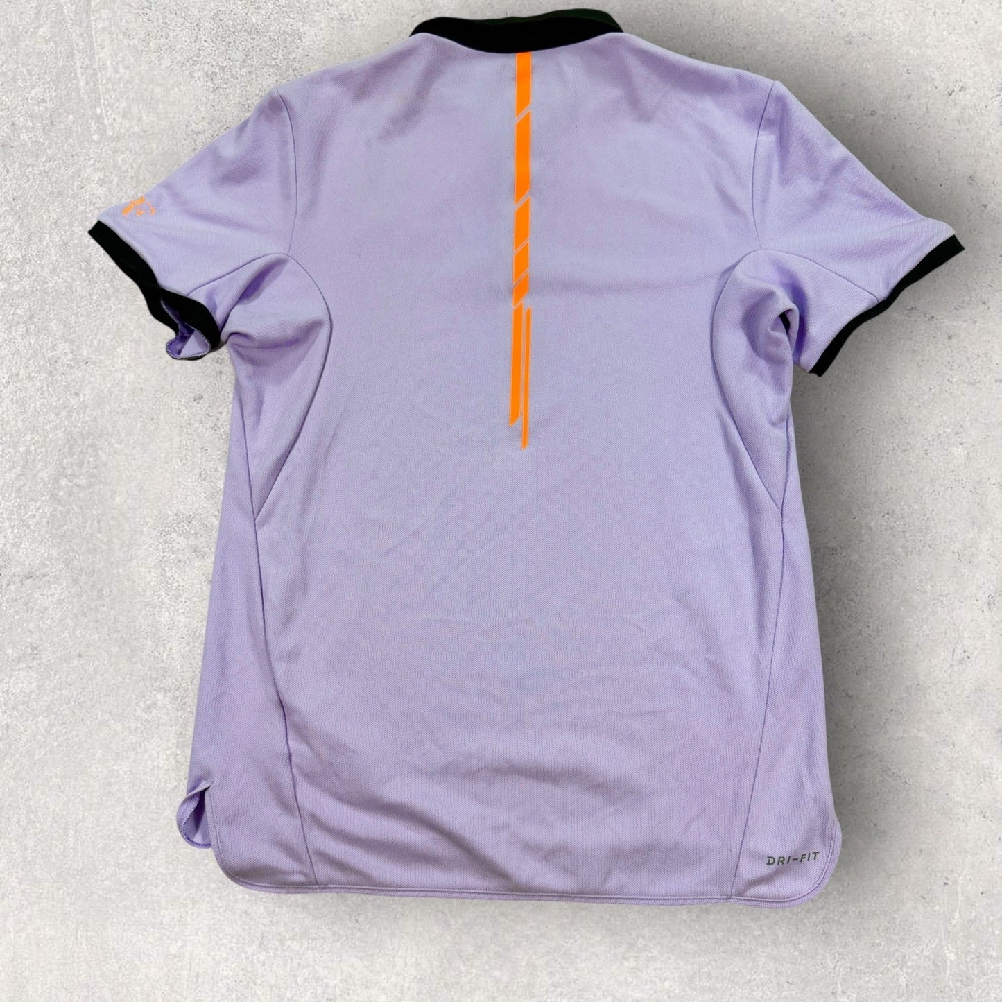 Nike Roger Federer Polo Shirt RF mens Medium Lavender Short Sleeve Tennis