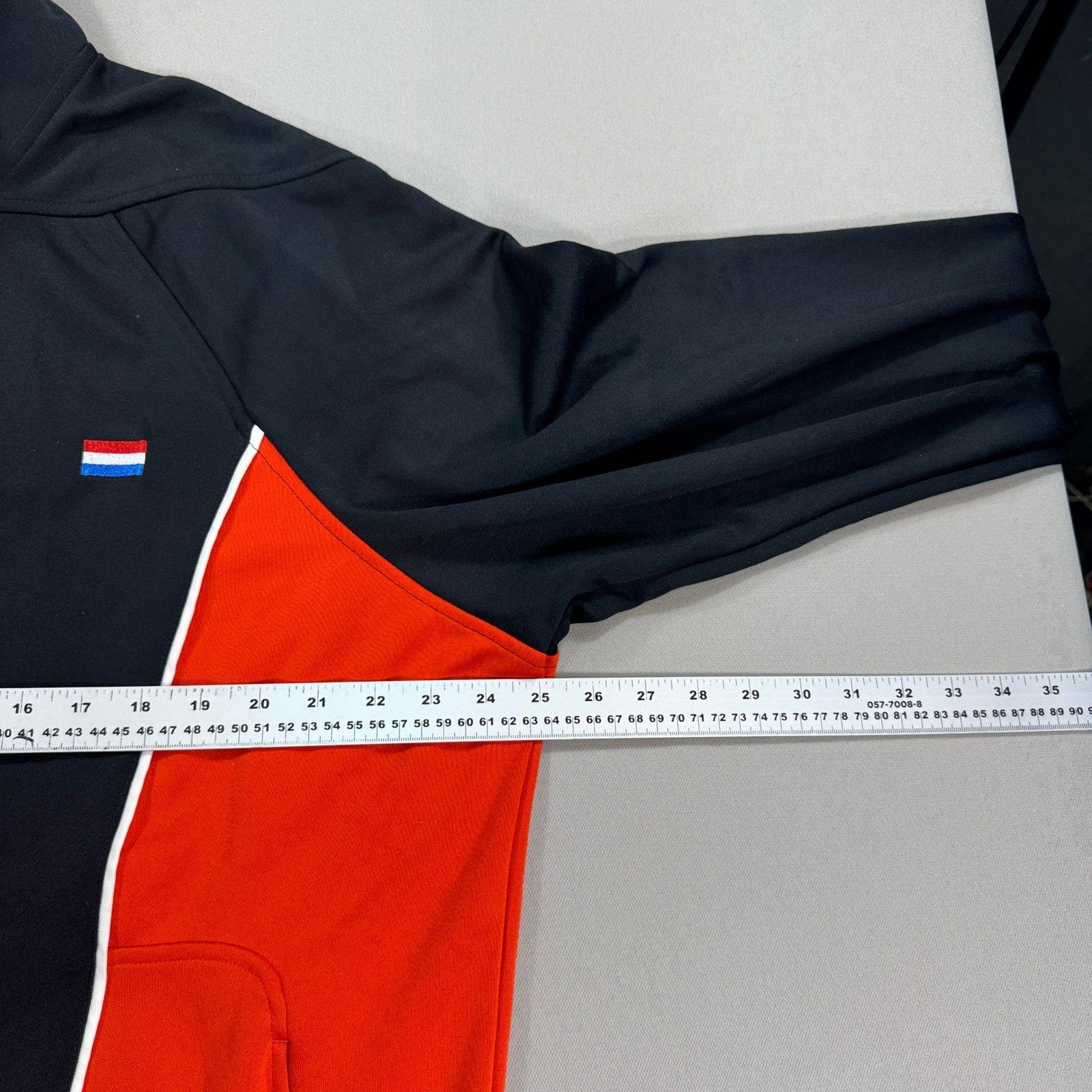 VTG Adidas Netherlands Track Jacket mens 2XL Black Red World Cup South Africa