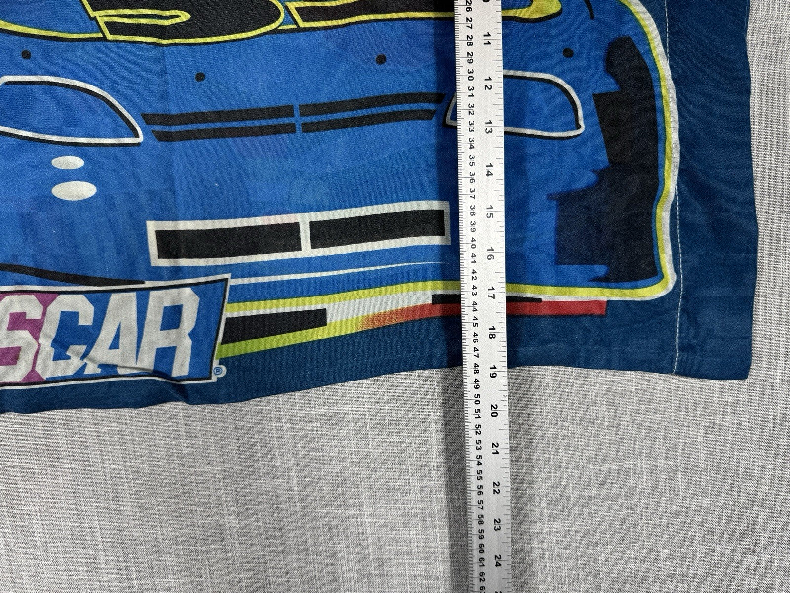 Nascar Standard Pillowcases Car 63 Car 53 Vintage 90s Size 20x30 Double Sided