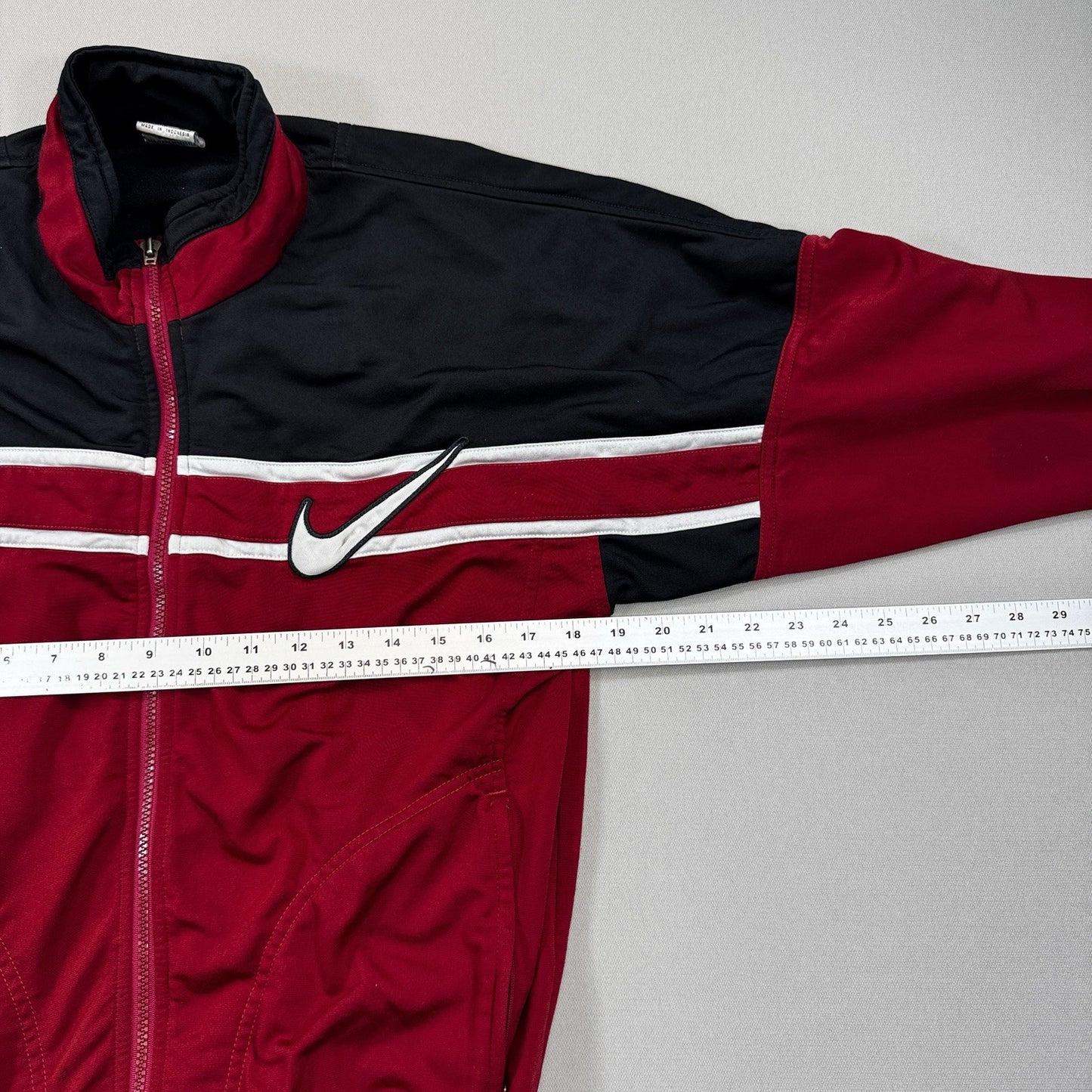 Vintage Nike Track Jacket mens Small Big Logo Swoosh Full Zip Windbreaker Y2K