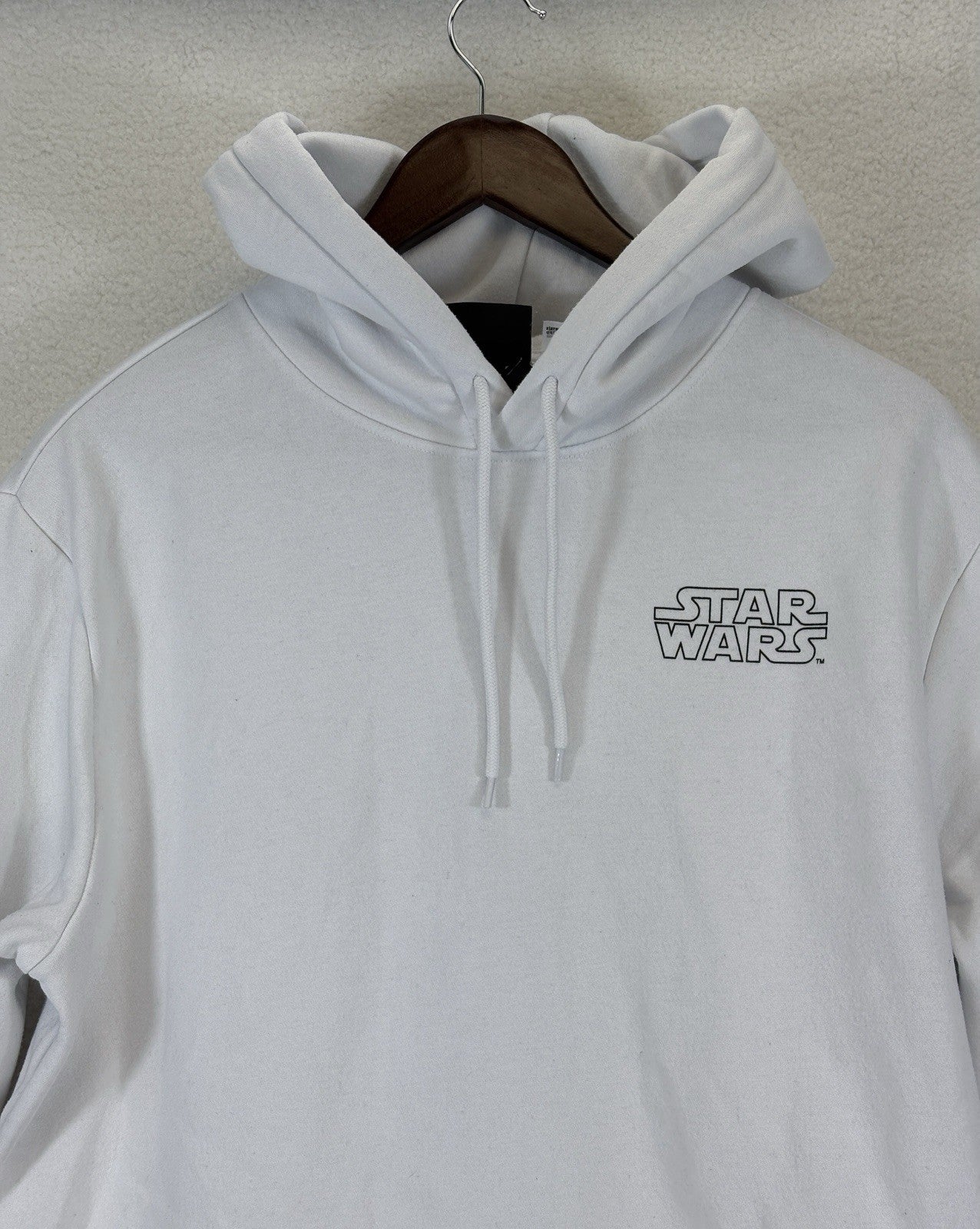 Star Wars Hoodie Mens L H&M Licensed A New Hope Graphic White