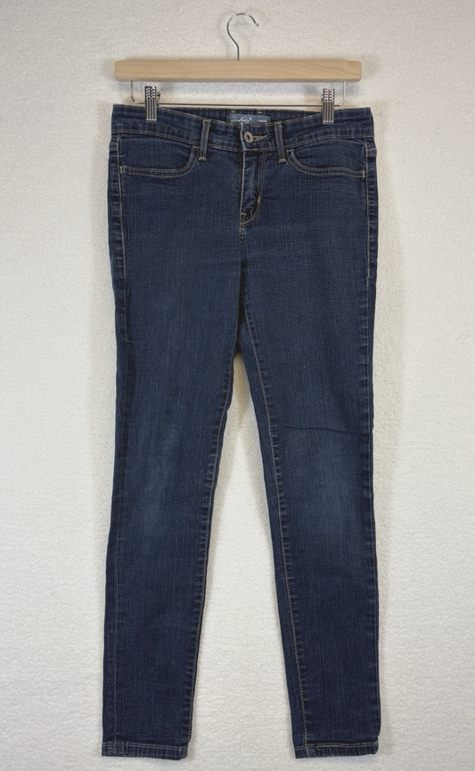 Levi's Skinny Straight Leg Blue Denim Jeans Womens 28x26