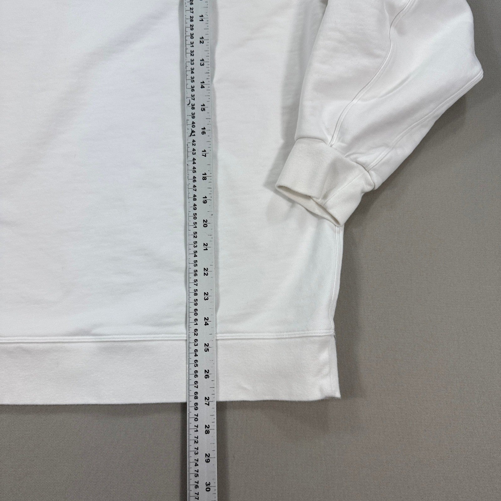 Lululemon All Yours Sweater Womens Size 12 White Fleece Long Sleeve Crewneck