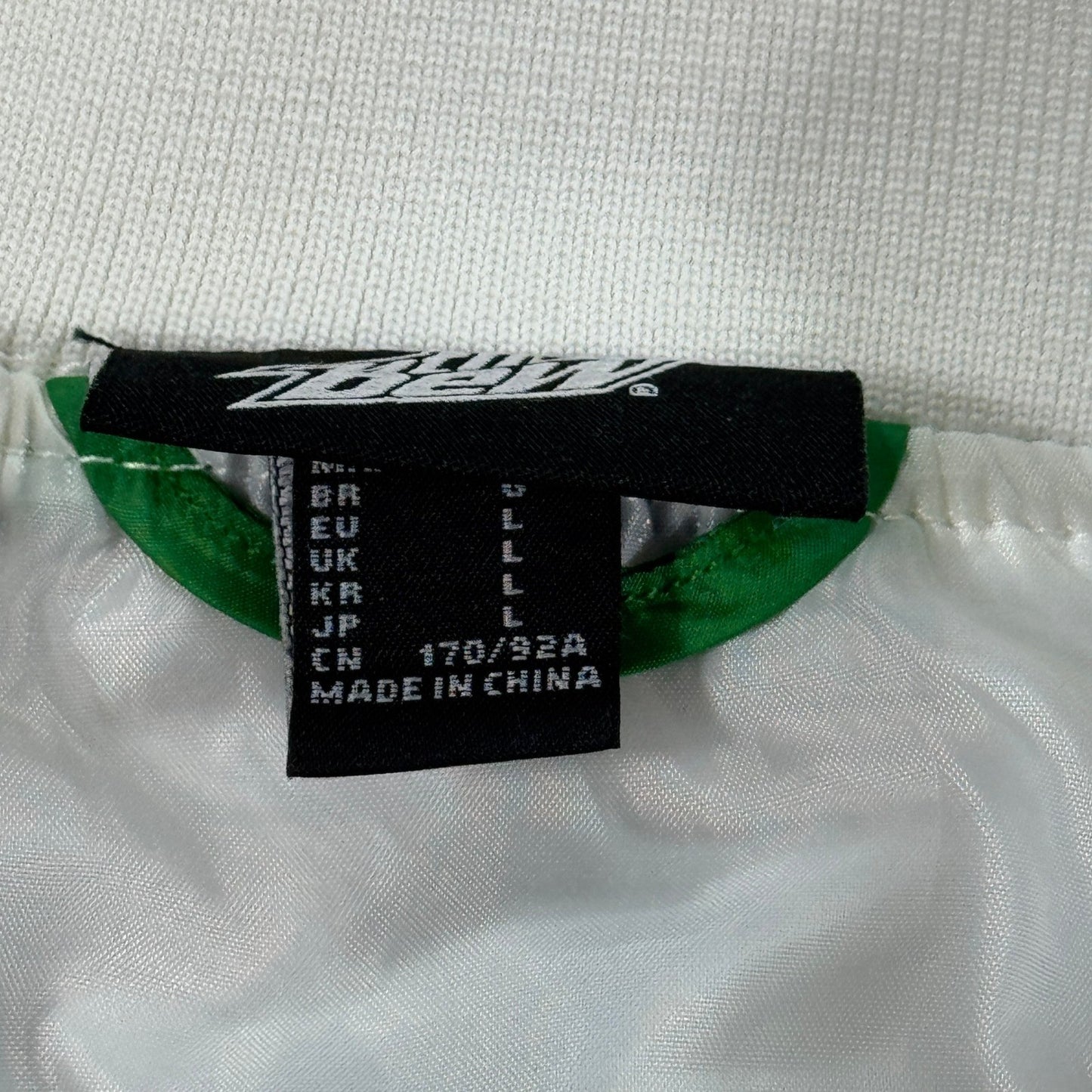 Mountain Dew Bomber Jacket Womens Large Crop Lightweight Windbreaker