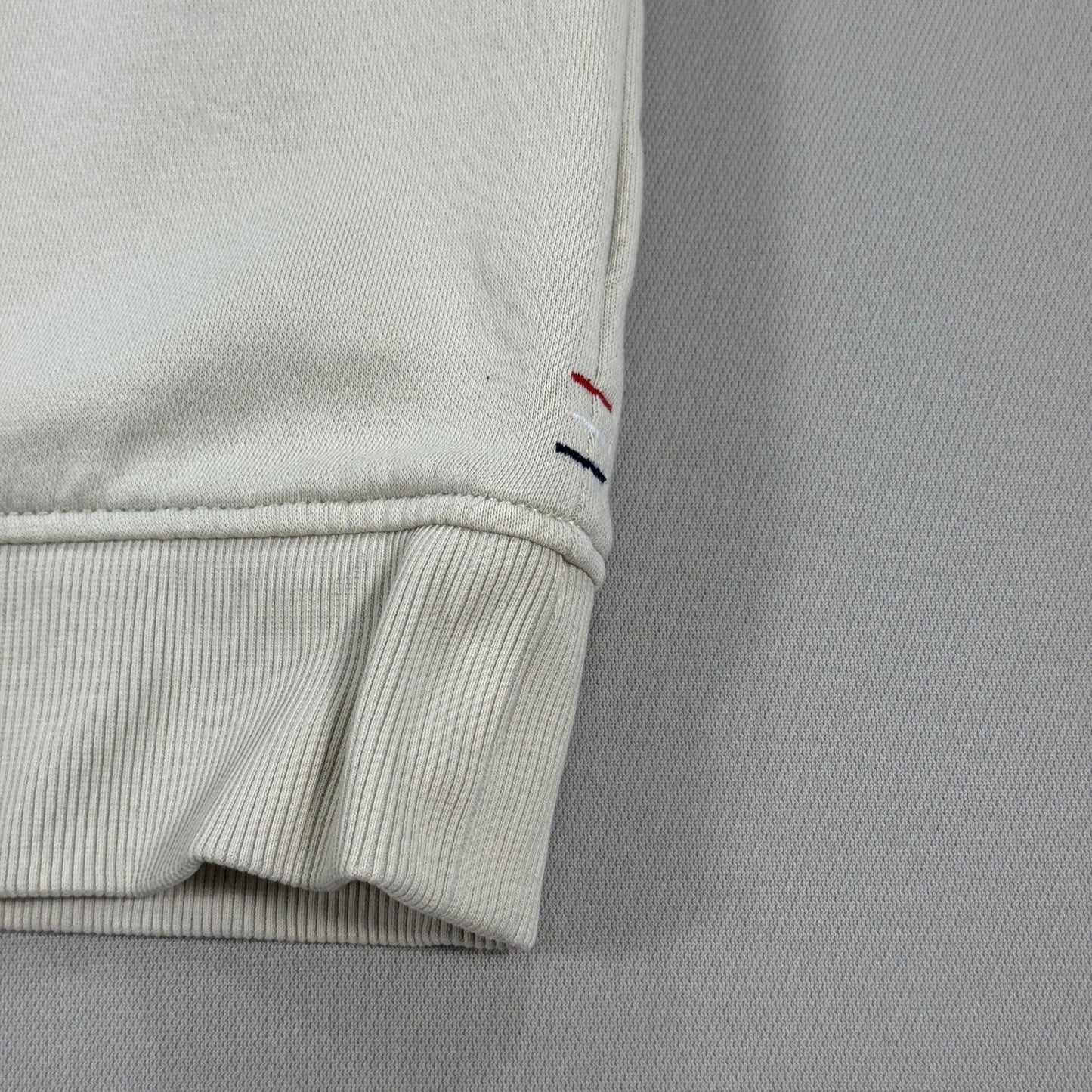 Tommy Jeans Pullover Mock Neck Sweatshirt Beige Logo Minimalist mens 2XL