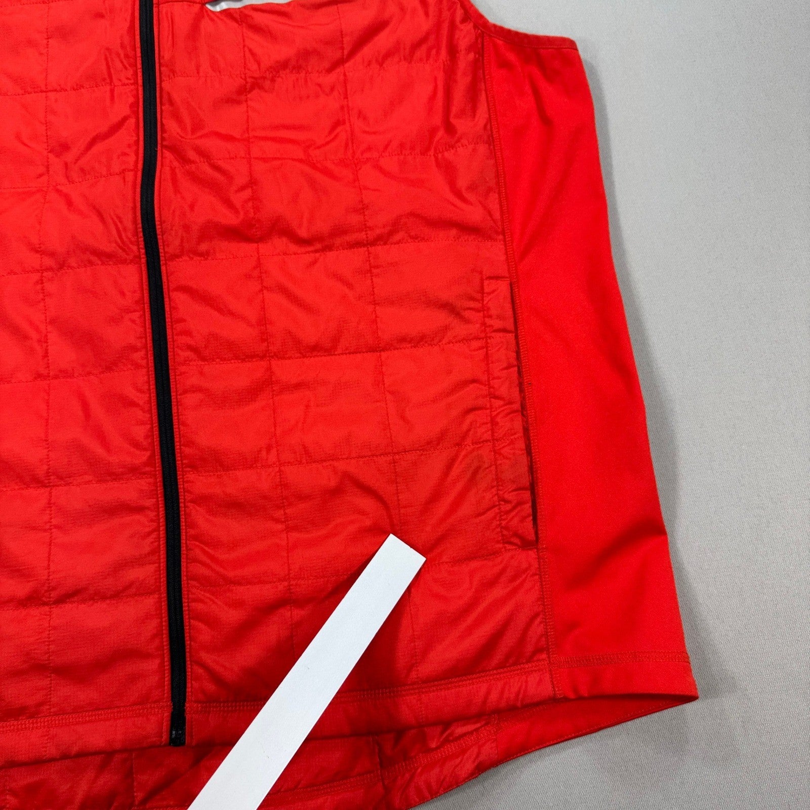 MEC Kingslet Puffer Vest Mens 2XL Orange Quilted Full Zip Insulated Outdoor