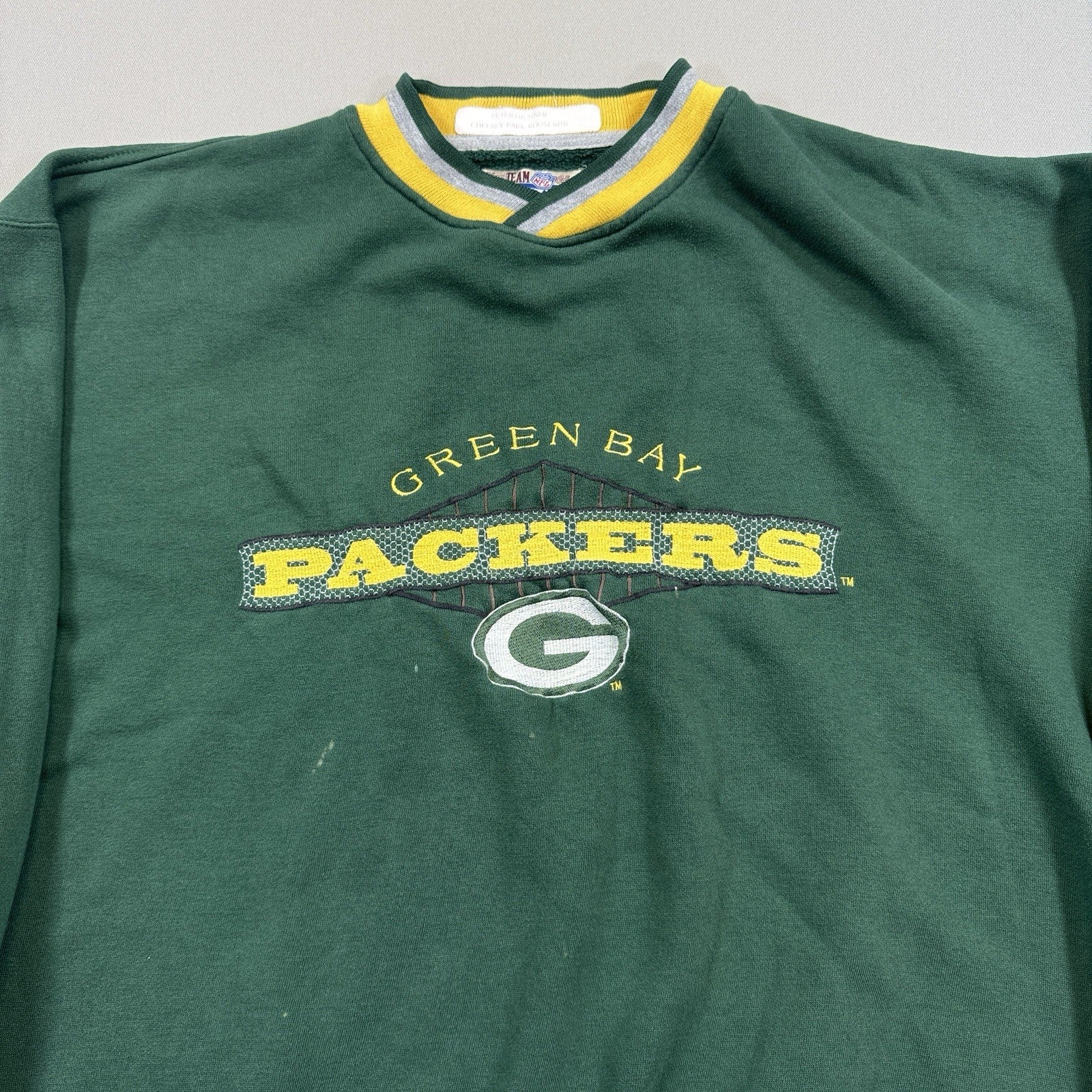 Vintage Starter Sweatshirt Green Bay Packers mens Large Green Football Pullover