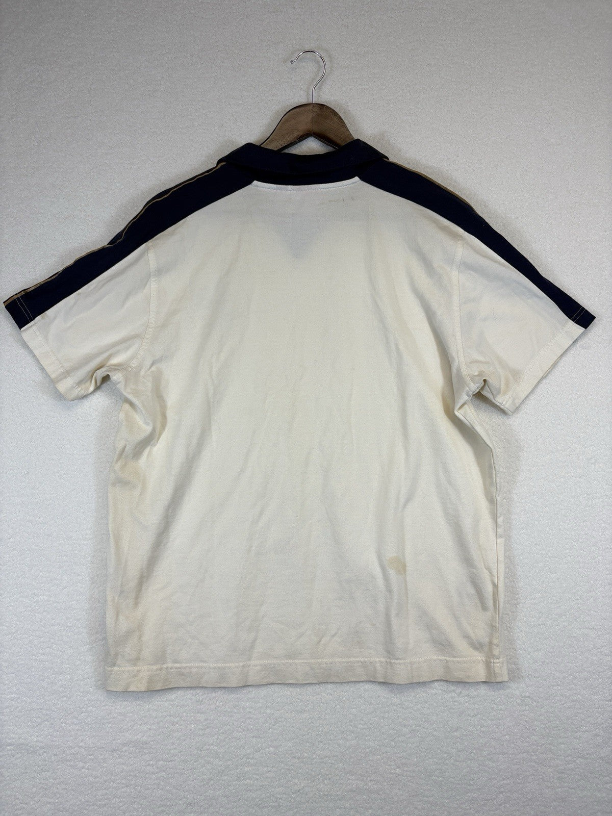 Puma Italia White Polo Shirt Mens Large Gold Lettering