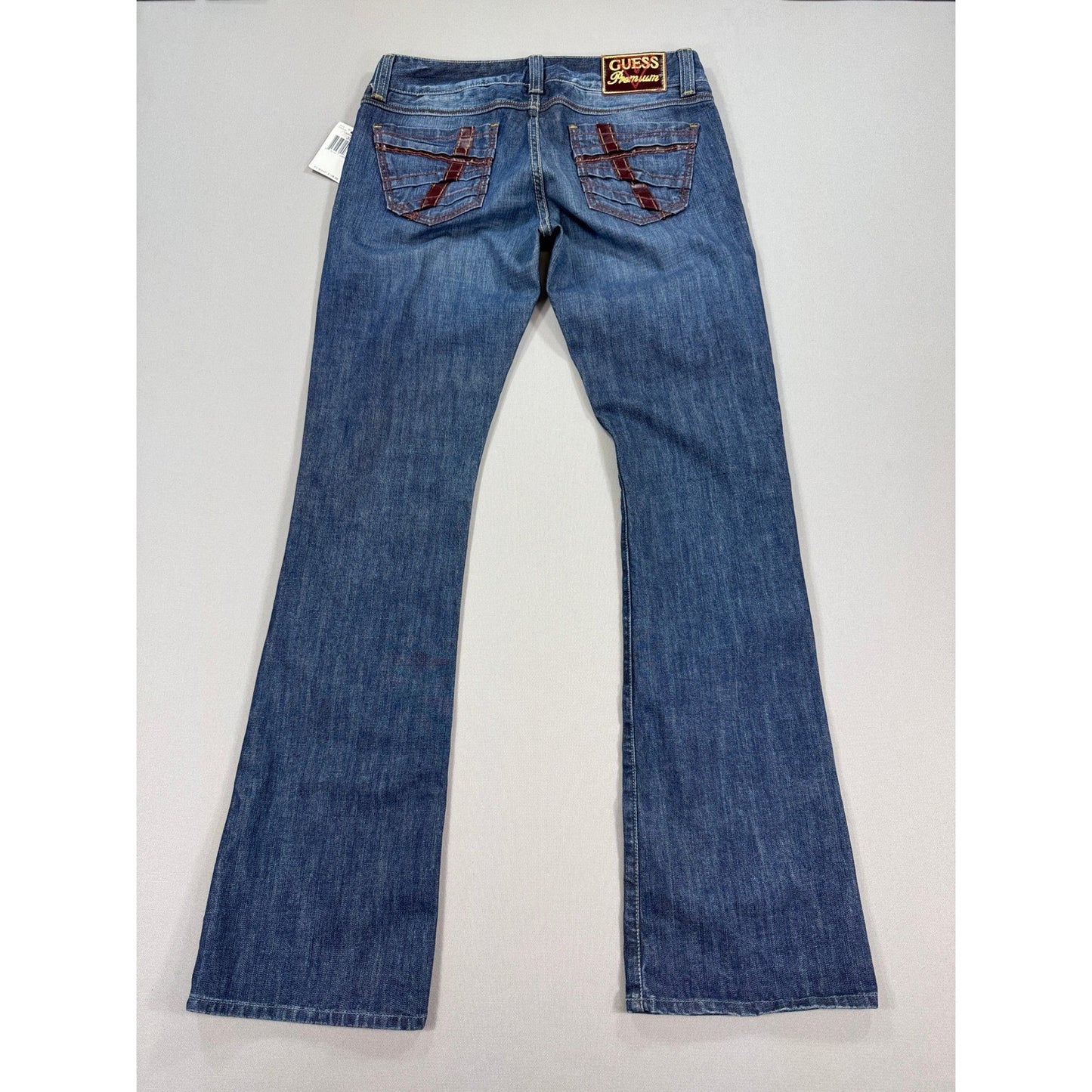 NWT Guess Premium Denim Jeans Womens Size 30 Low Wasted Flared Leg