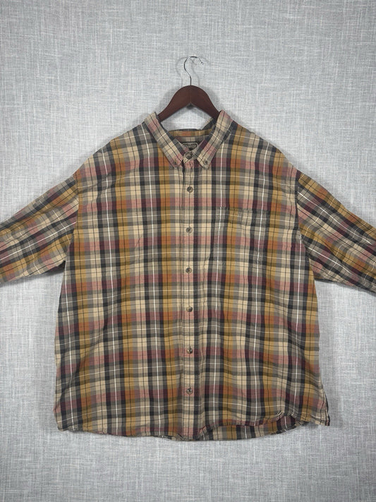 CE Schmidt Workwear Button Down Flannel Plaid Shirt Mens Size 3XL