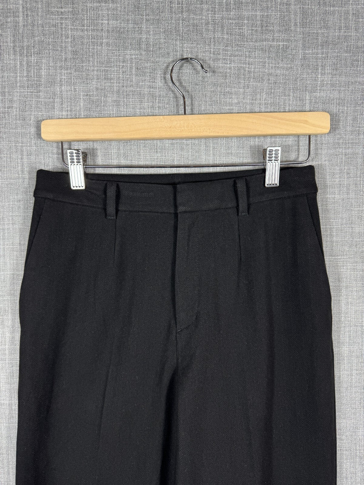 Uniqlo Womens Suit Trousers Large Black Polyester - Rayon Spandex Dress Pants