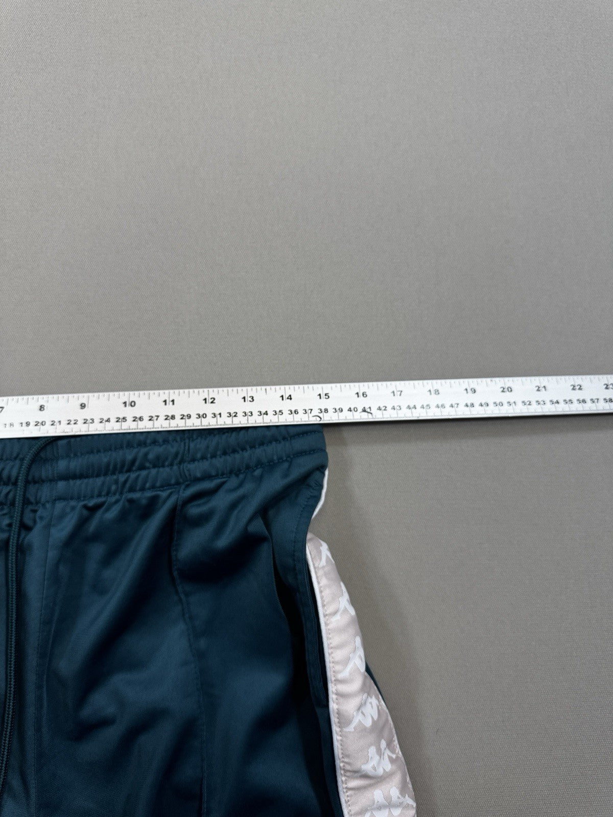 Kappa Sweatpants mens Large Teal White Lined Athleisure Track Sport