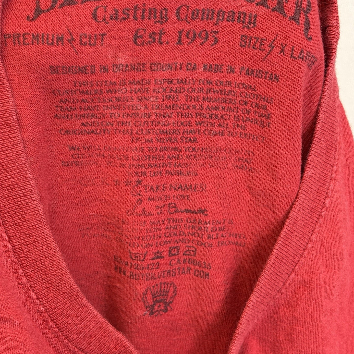 Silver Star Casting Y2K Manny Pacquiao Boxing T-Shirt mens XL Red Graphic Tee