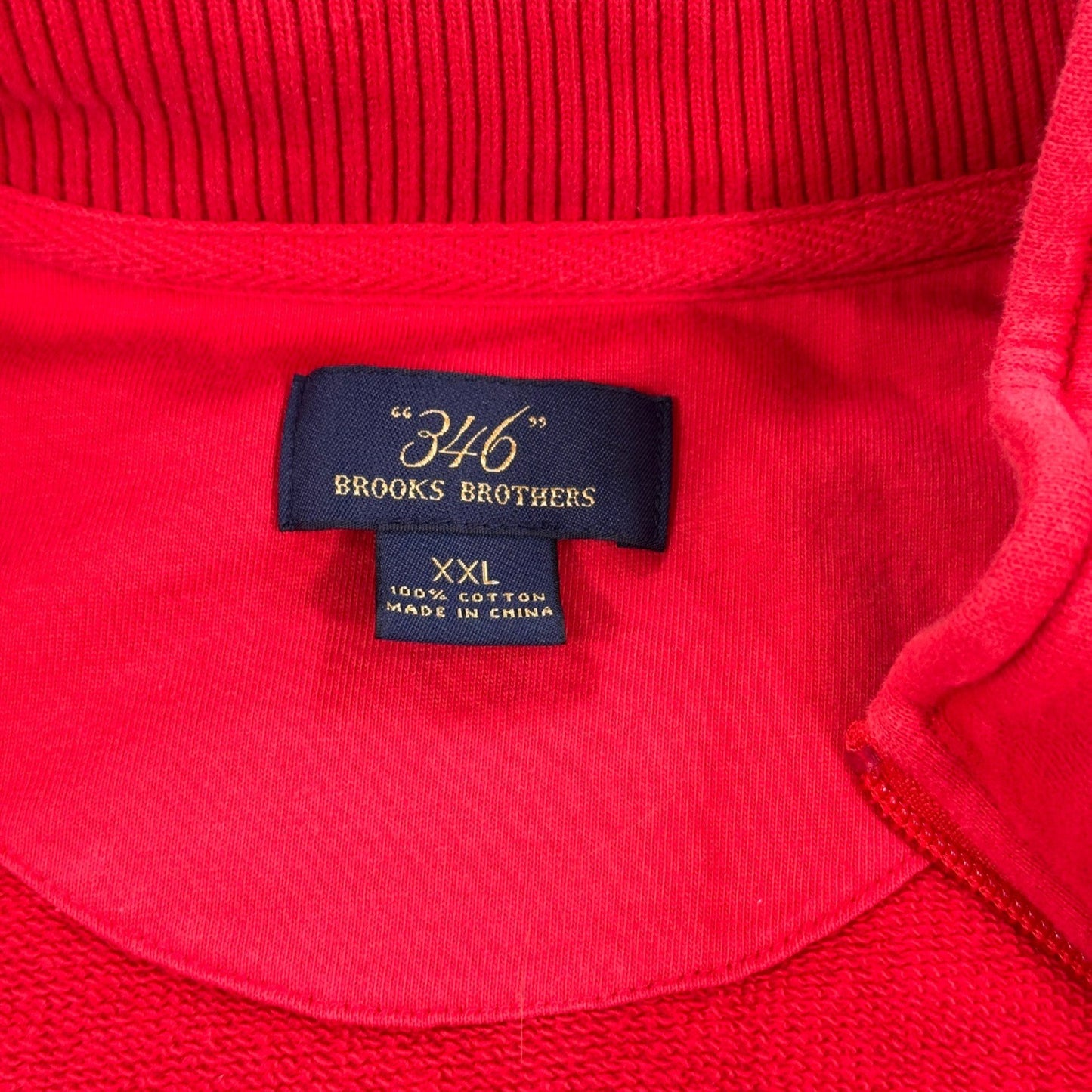 Brooks Brothers Track Jacket Mens XL Red 1818 New York Cotton Full Zip