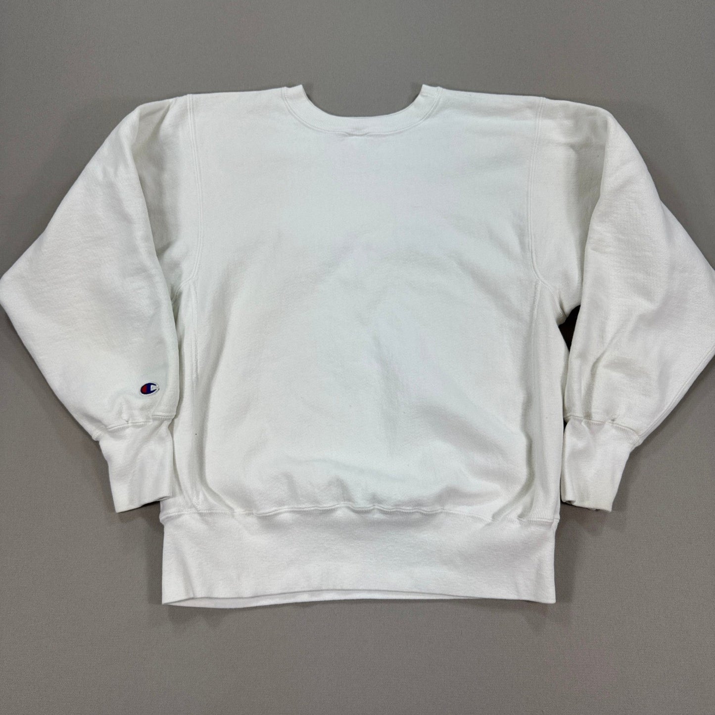 Champion Reverse Weave Sweatshirt mens Large White Embroidered Logo Made in USA