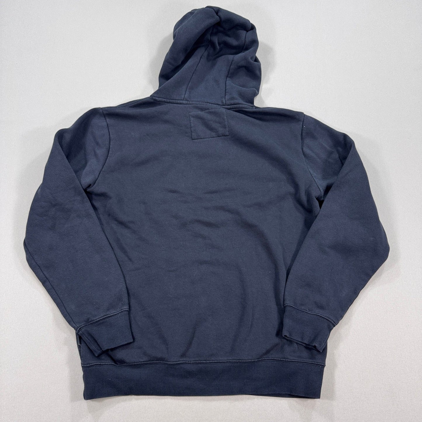 Quiksilver Hoodie mens Medium Black Big Logo Graphic Pullover Drawstring Fleece