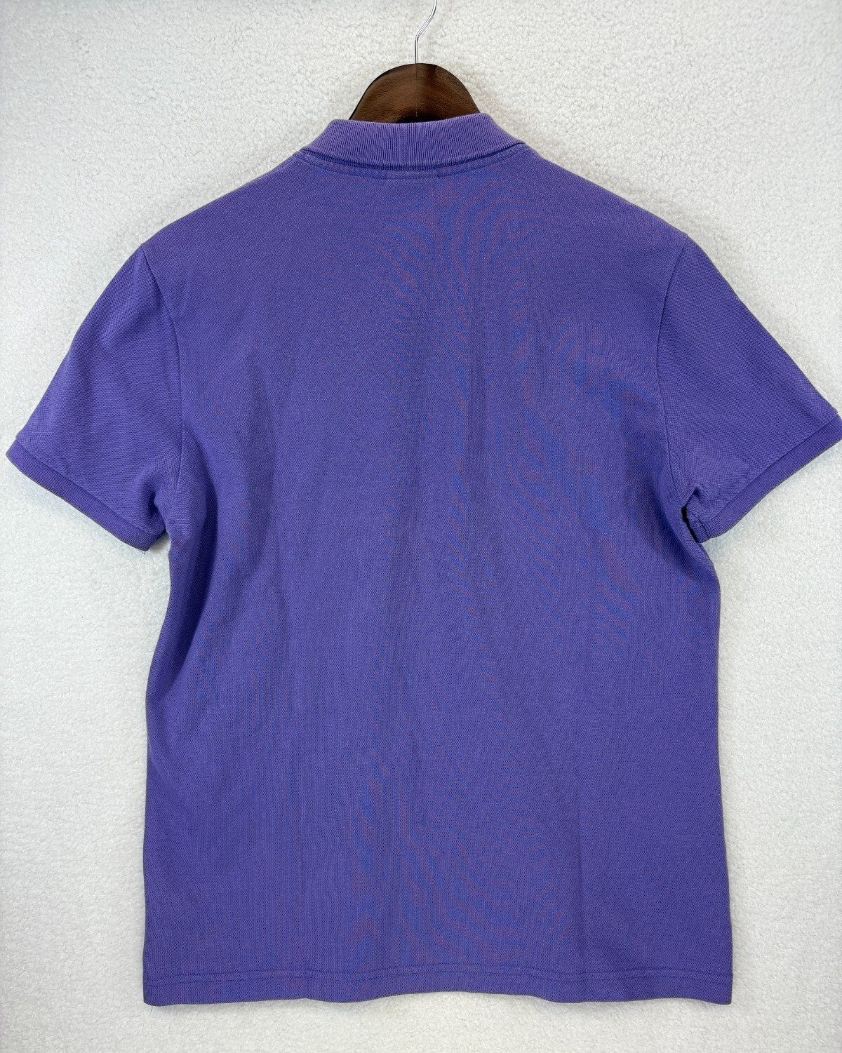 Lacoste Polo Shirt Mens 5 Purple Classic Fit Crocodile Embroidered