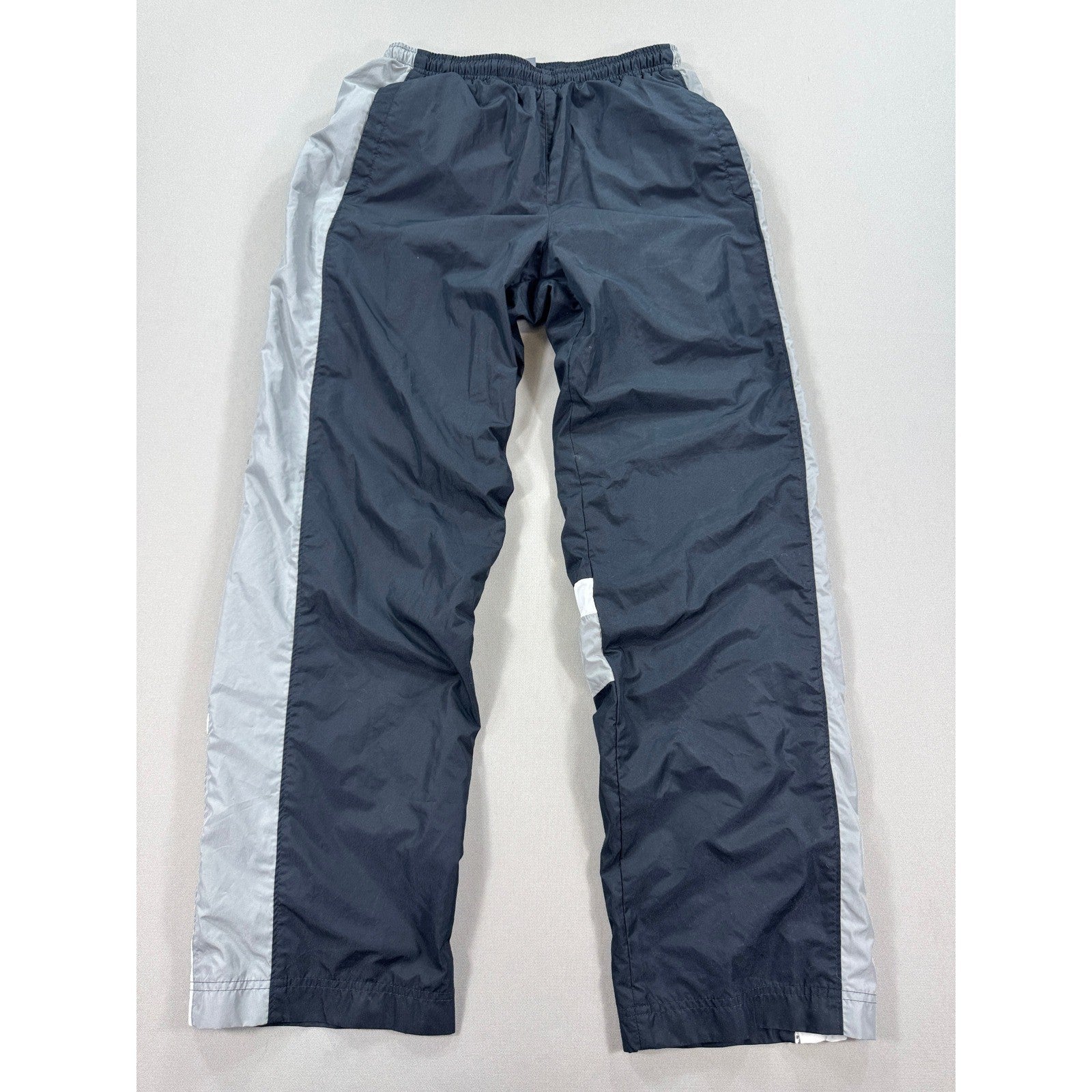 Vintage Nike Track Pants Mens Small Gray Silver Lined Drawstring Lightweight Y2K