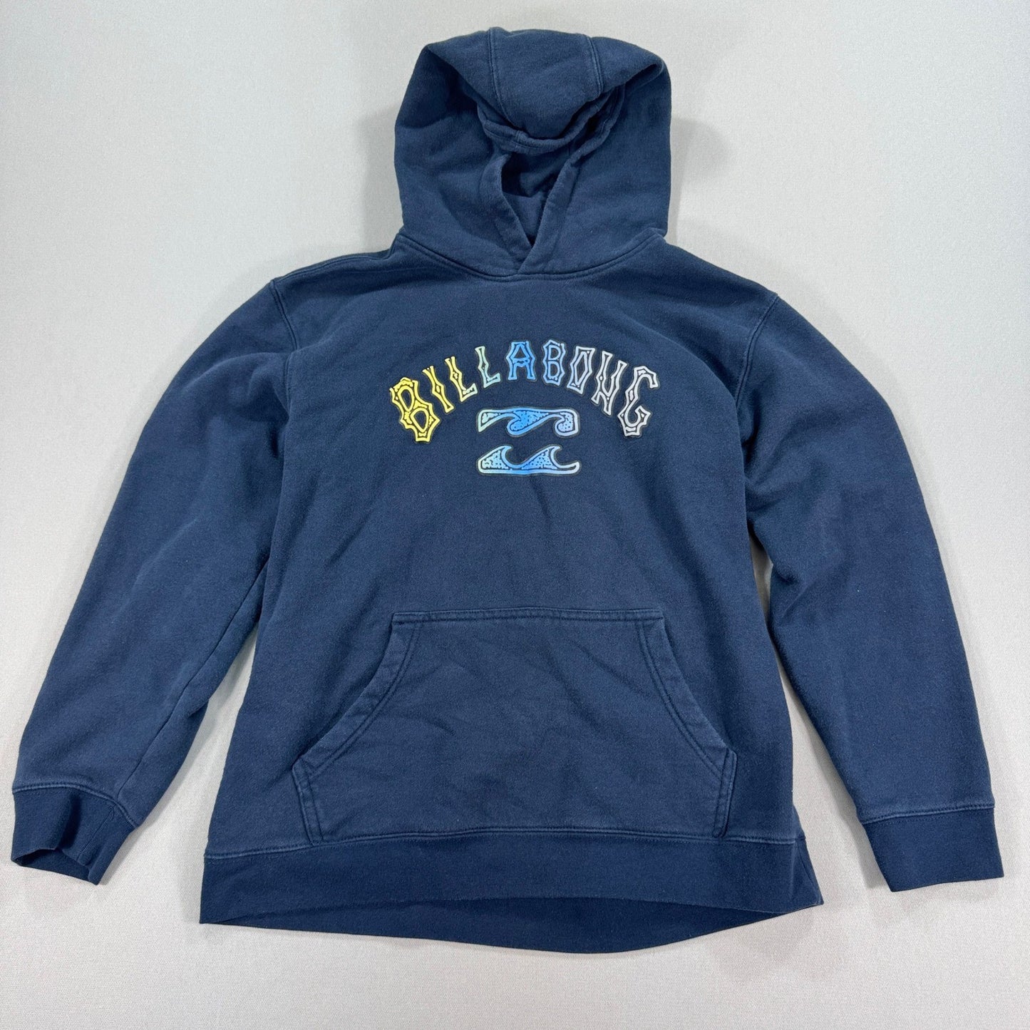 Billabong Y2K Hoodie mens 2XL Blue Pullover Logo Graphic