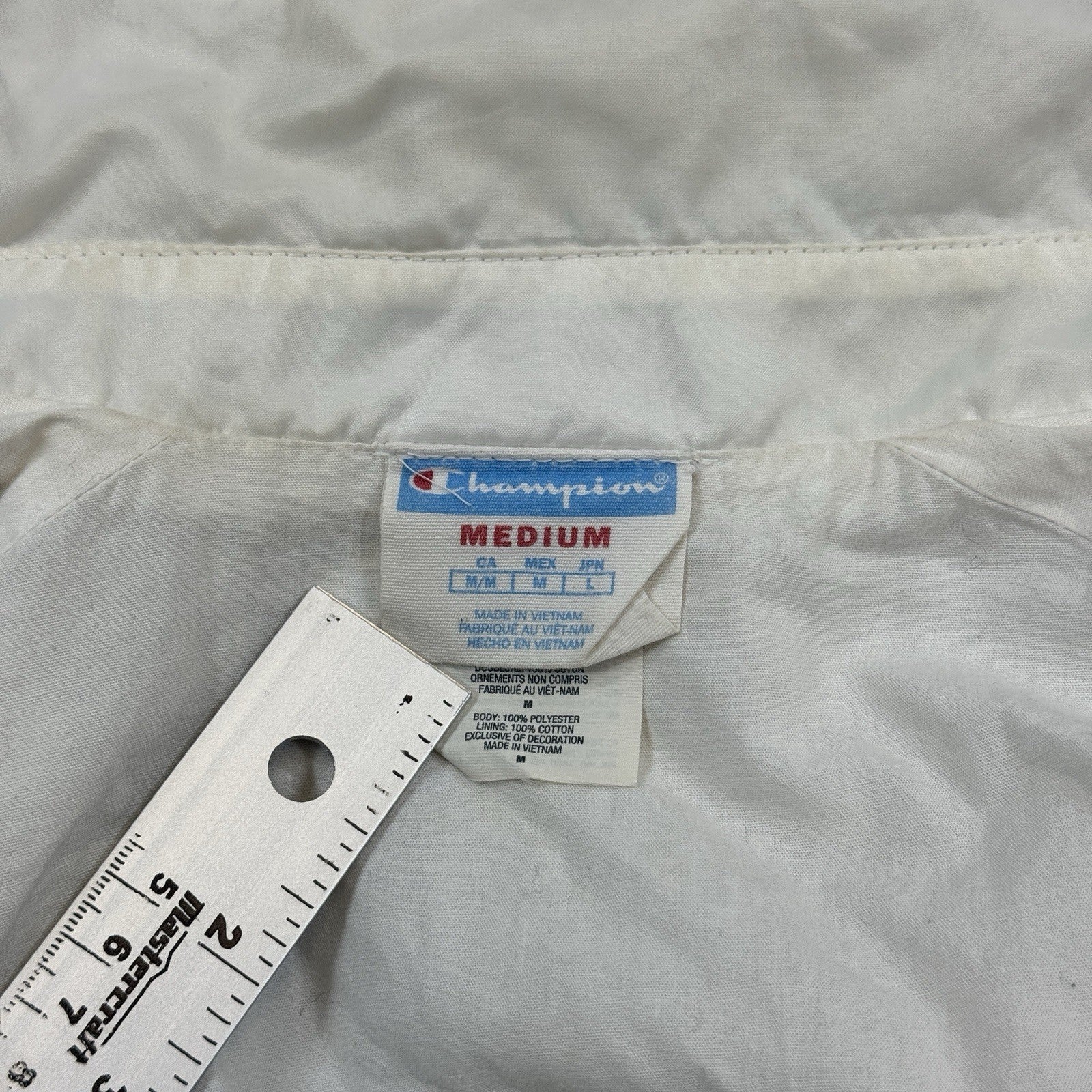 Champion Life West Breaker Edition Coaches Jacket mens Medium White Button Up