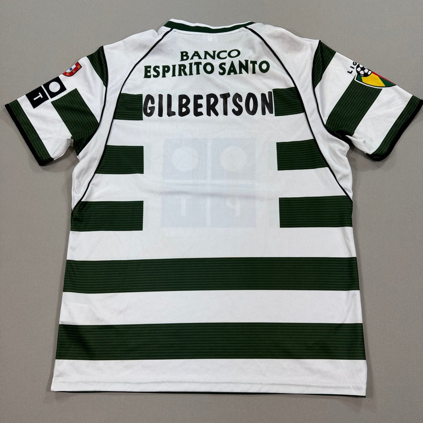 Sporting Portugal mens XL Gilbertson Jersey Reebok Football Soccer Green White