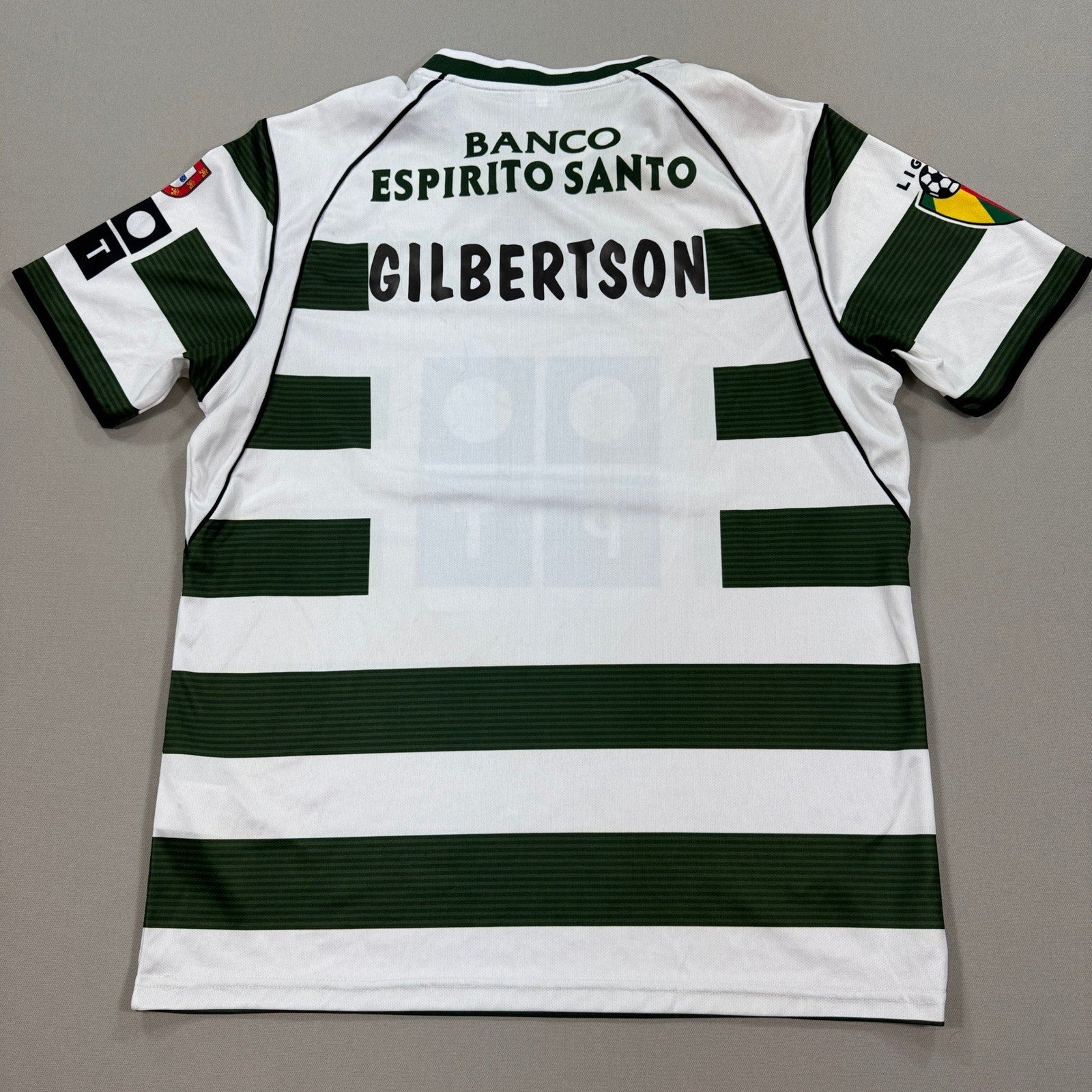 Sporting Portugal mens XL Gilbertson Jersey Reebok Football Soccer Green White