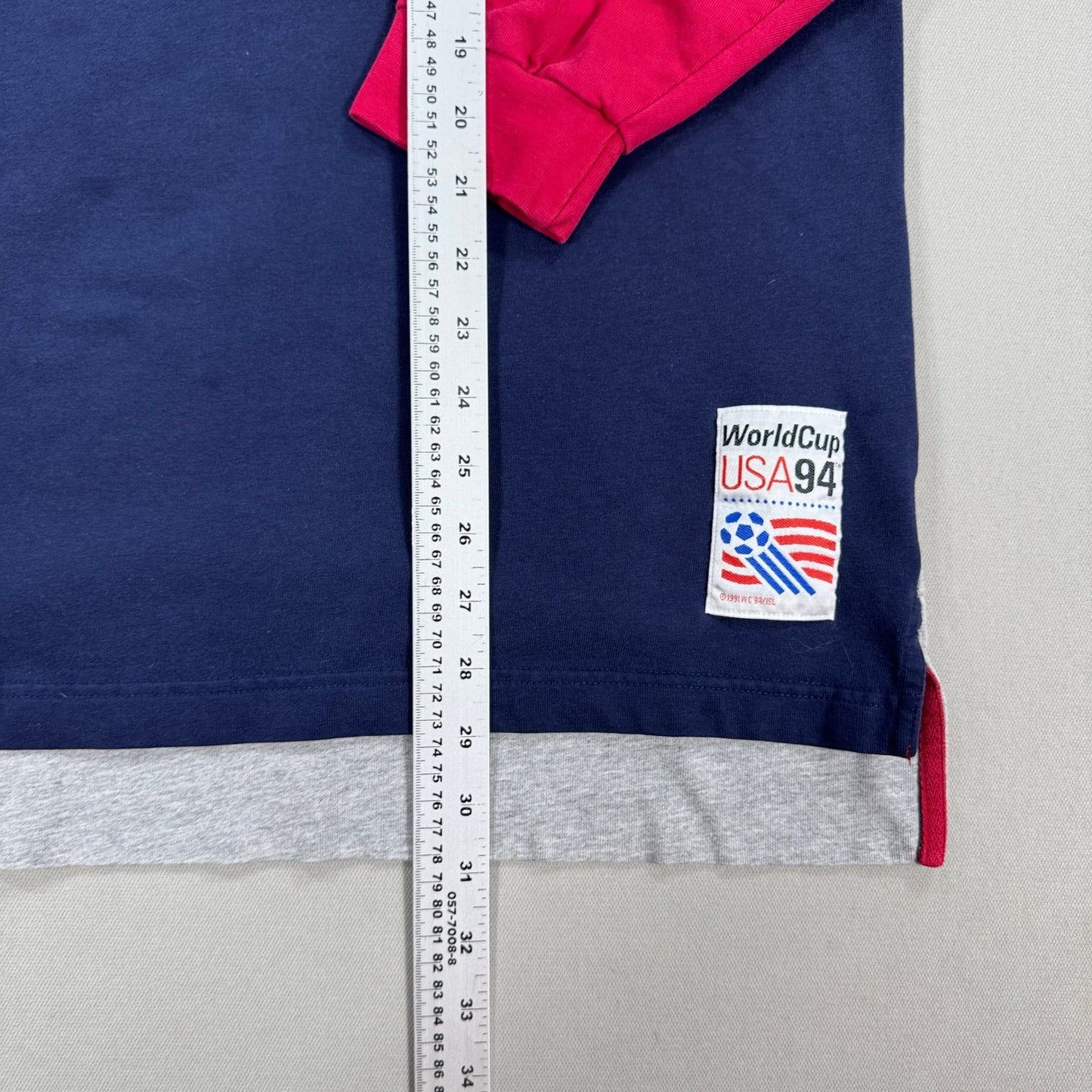 Vintage 90s Adidas World Cup USA 94 Retro Polo Shirt Mens M Long Sleeve Patch