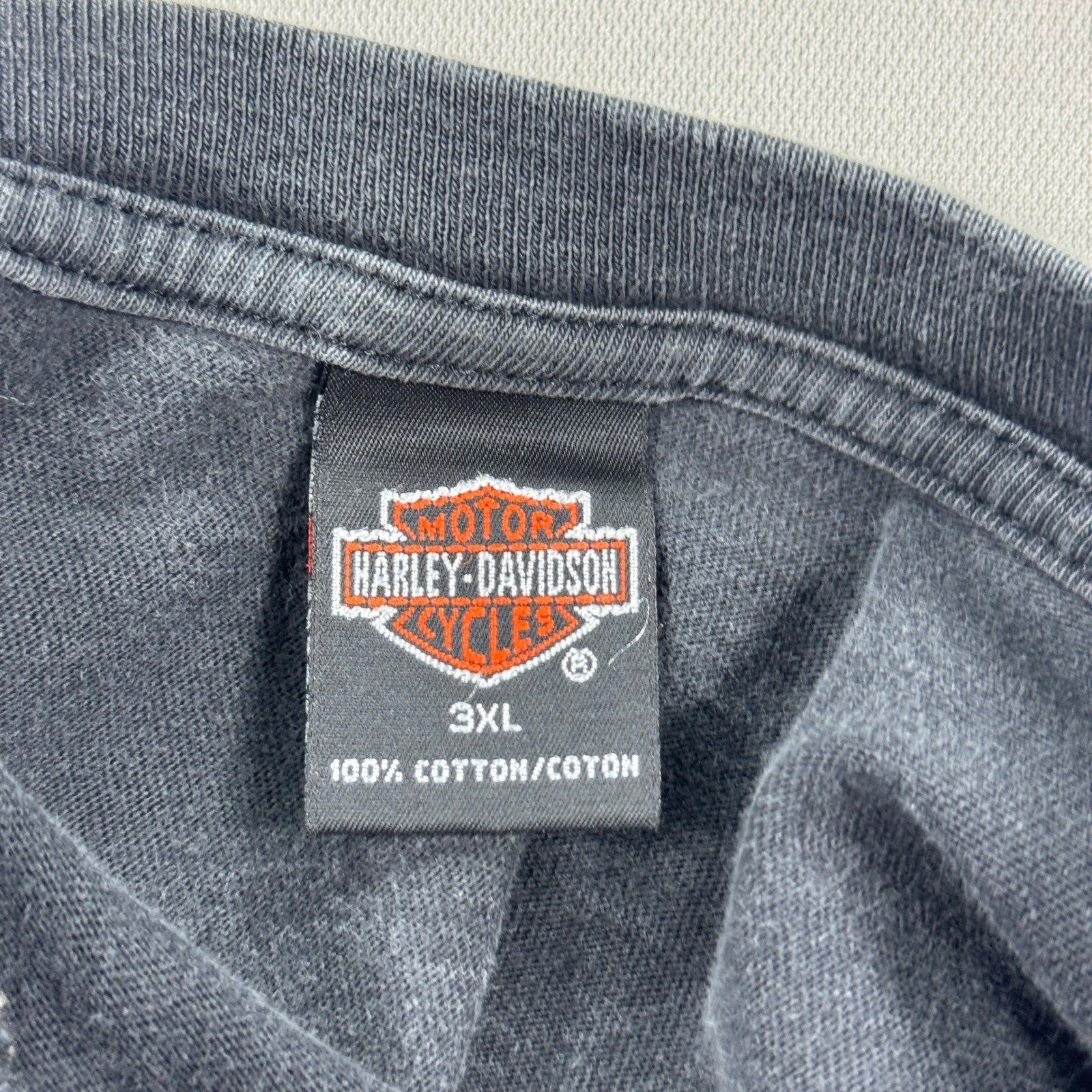 Vintage Harley Davidson T-Shirt mens 3XL Black Flames Sleeves Daytona Beach USA