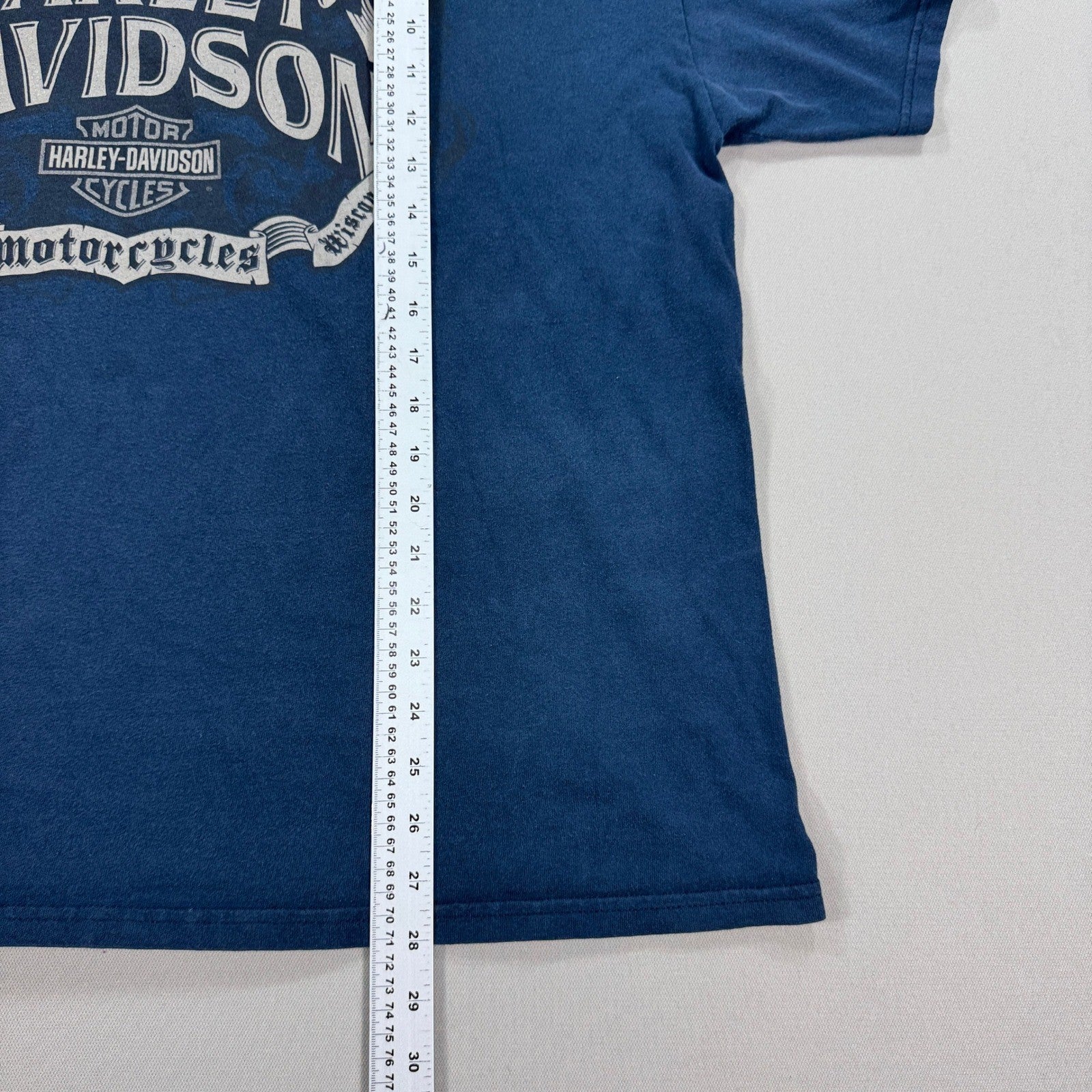 VTG Harley Davidson T-Shirt Front & Back Graphic mens XL Blue Cancun Mexico Y2K