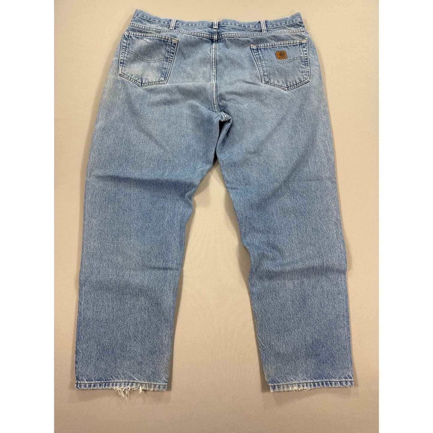 Carhartt Jeans Baggy Fit mens 40x31 Blue Denim Work Pants Grunge Distressed