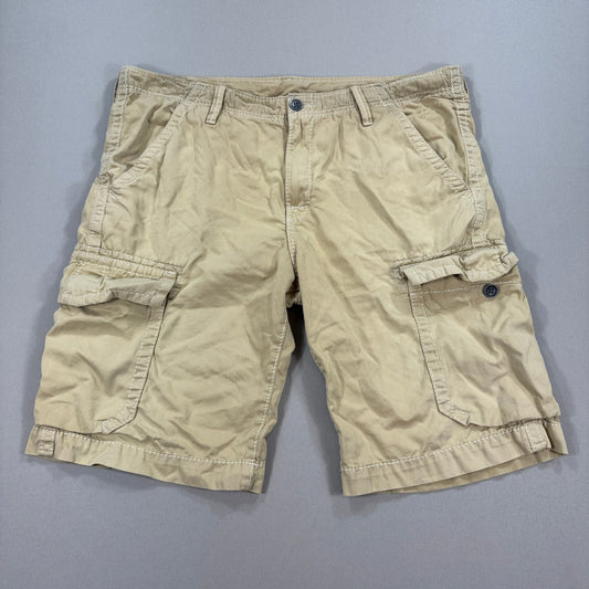 Vintage True Religion Cargo Shorts mens Size 40 Beige Baggy Y2K Relaxed Fit