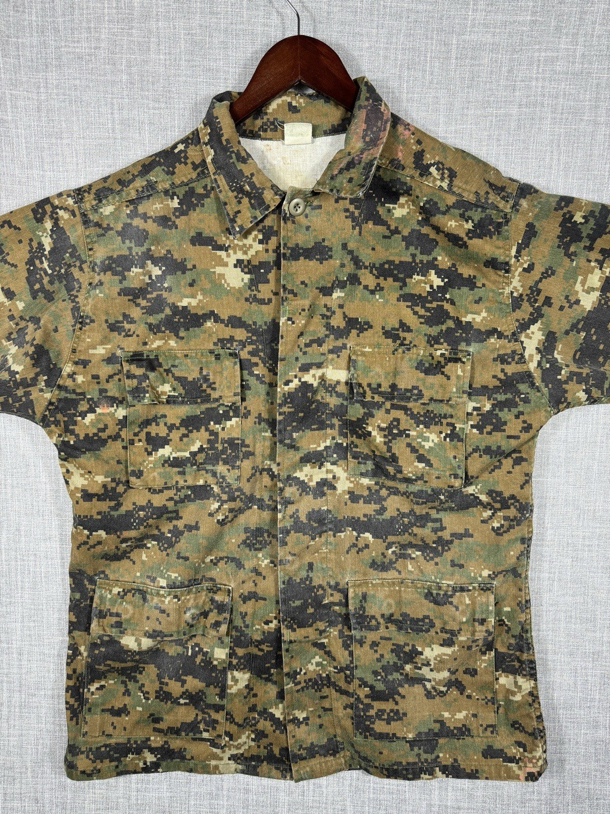 Vintage Canadian Military Digital Camo Combat Jacket Button Up Men’s Unknown Siz