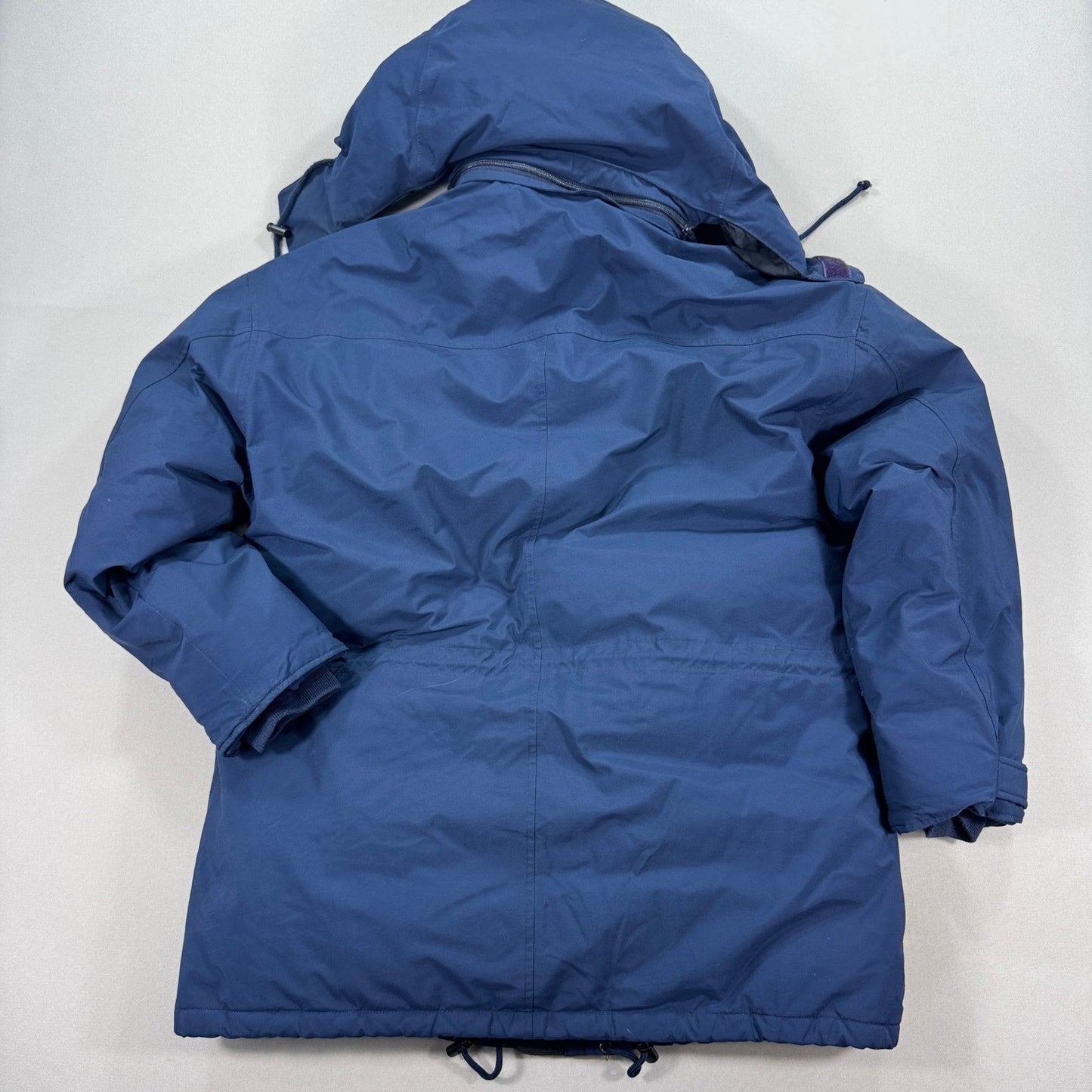 Eddie Bauer Gore-Tex Parka Winter Jacket Insulated Hooded mens Medium Blue Down