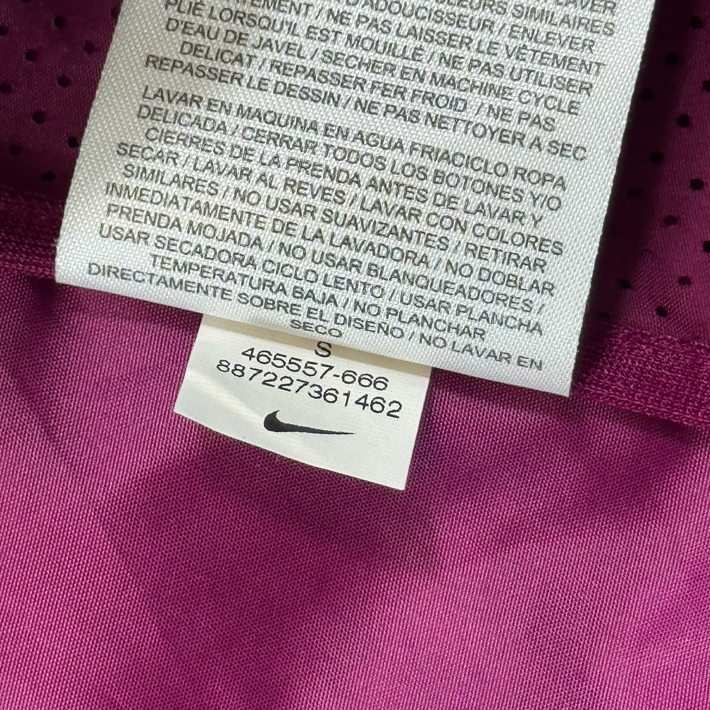 Vintage Nike Running Jacket Womens Small Purple Black Full Zip Windbreaker